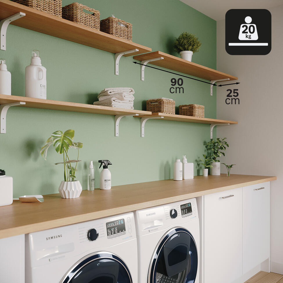 Suporte para prateleira aço branco 15x20 cm 20 kg Modern - 4