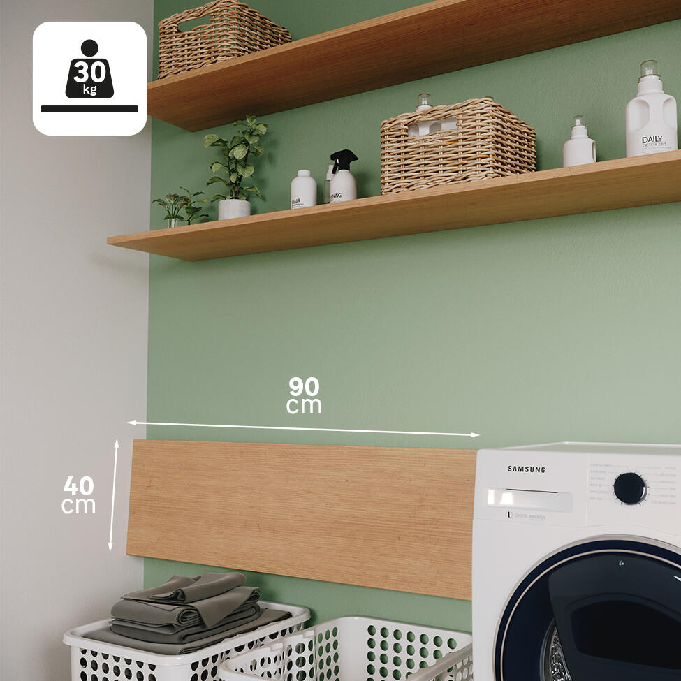 Suporte para prateleira abatível aço branco 30x14 cm 30 kg Faldi - 6