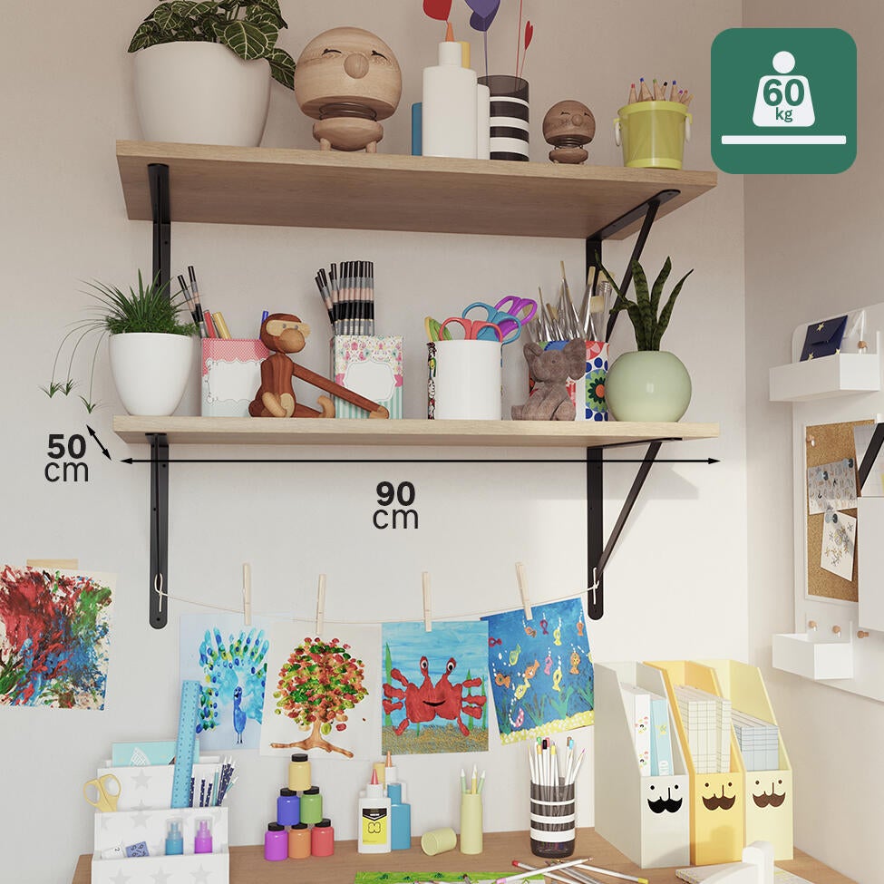 Equerre Dolmen acier peint noir, H.26.8 x P.40 cm - 5