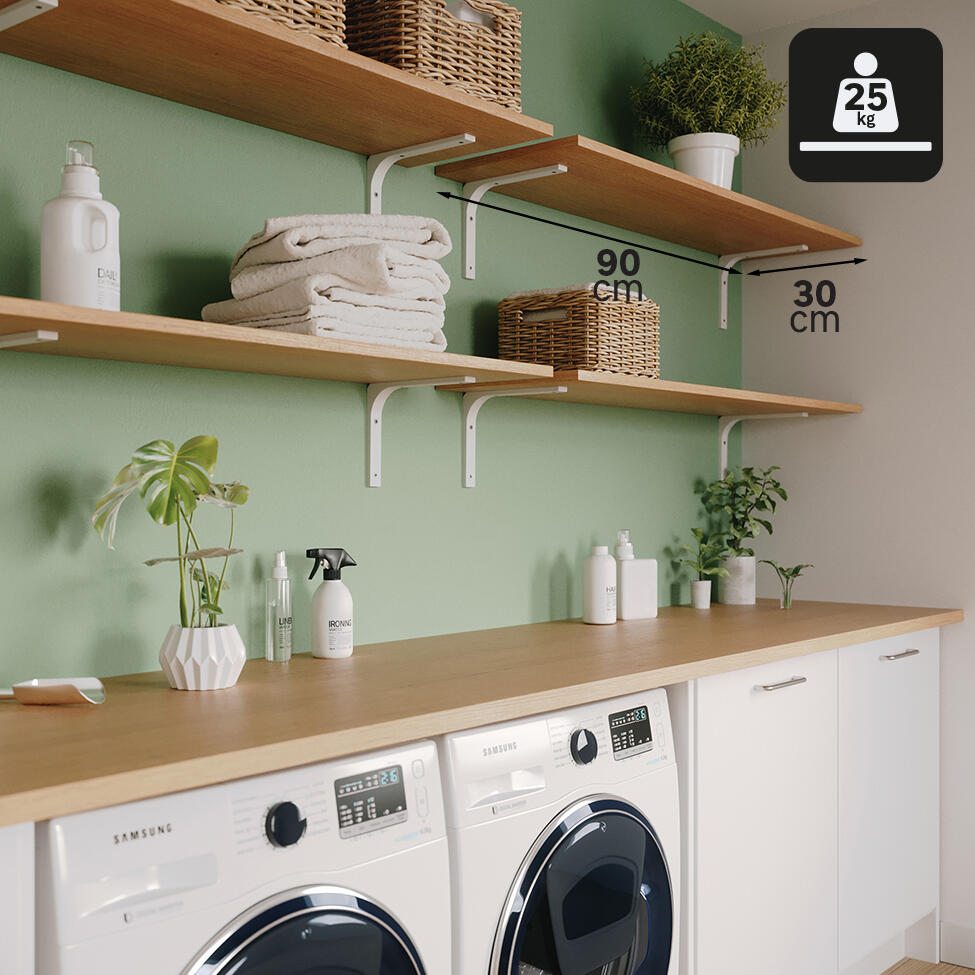 Suporte para prateleira aço branco 20x25 cm 25 kg Modern - 4