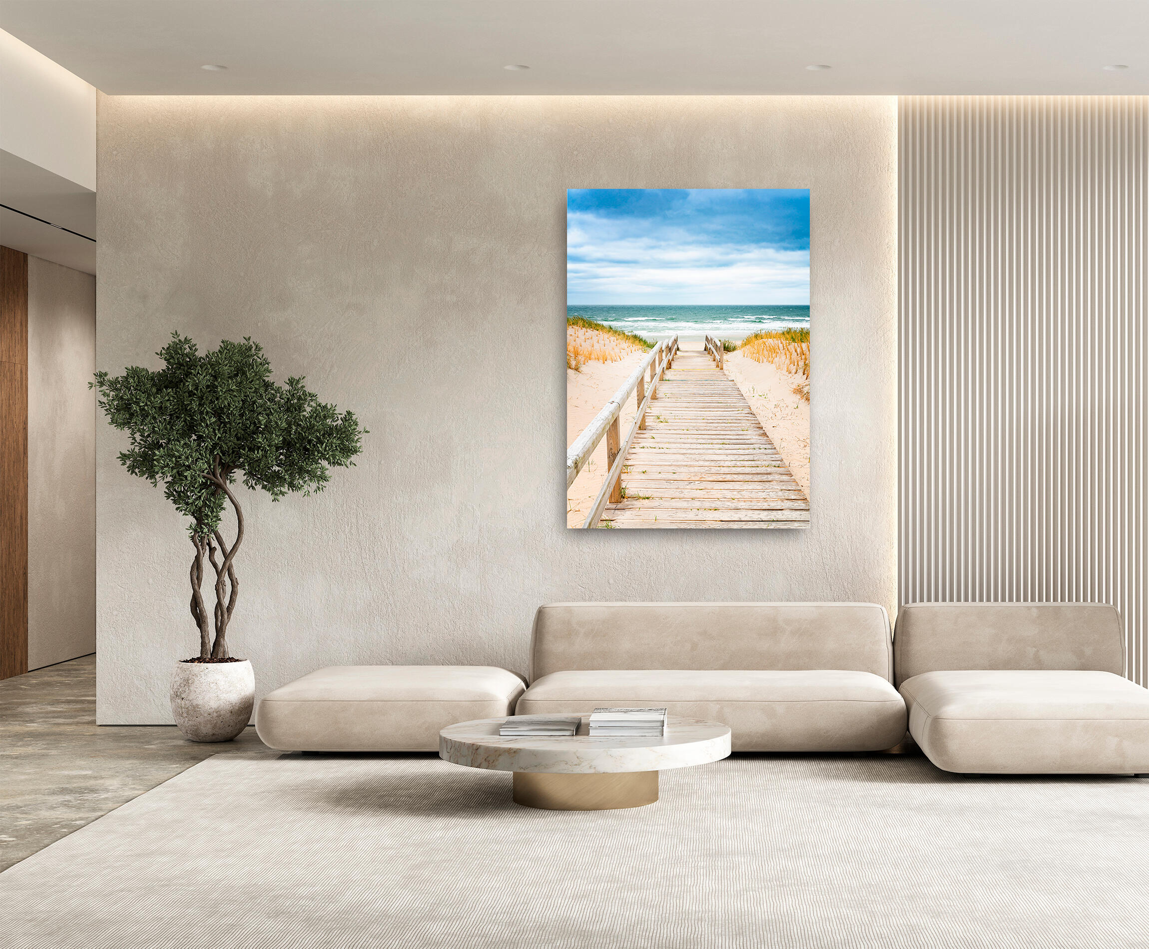 Pintura impresa sin marco puente costa 100x140cm
