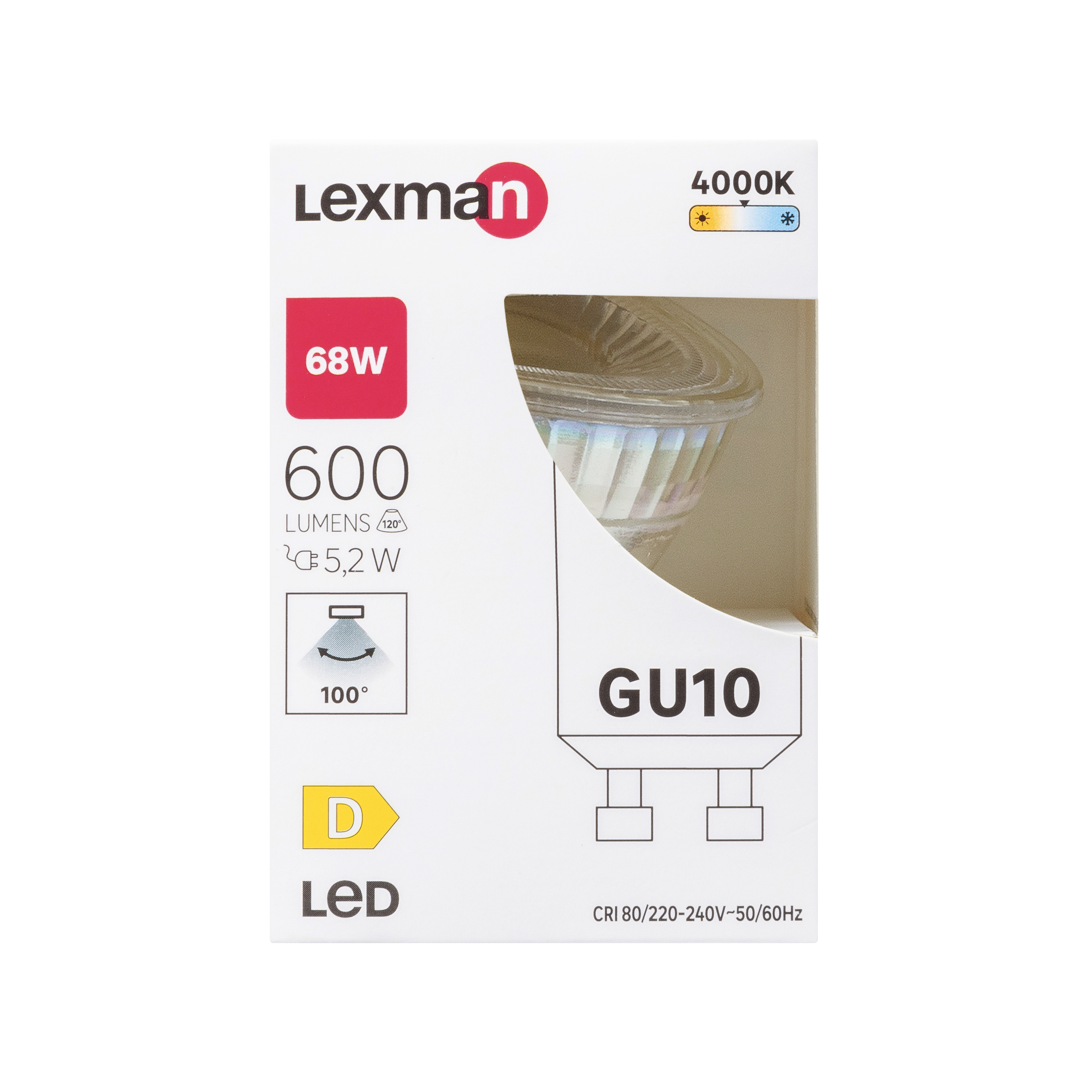 Żarówka LED GU10 5,2 W 600 lm Neutralna biel Lexman - 7