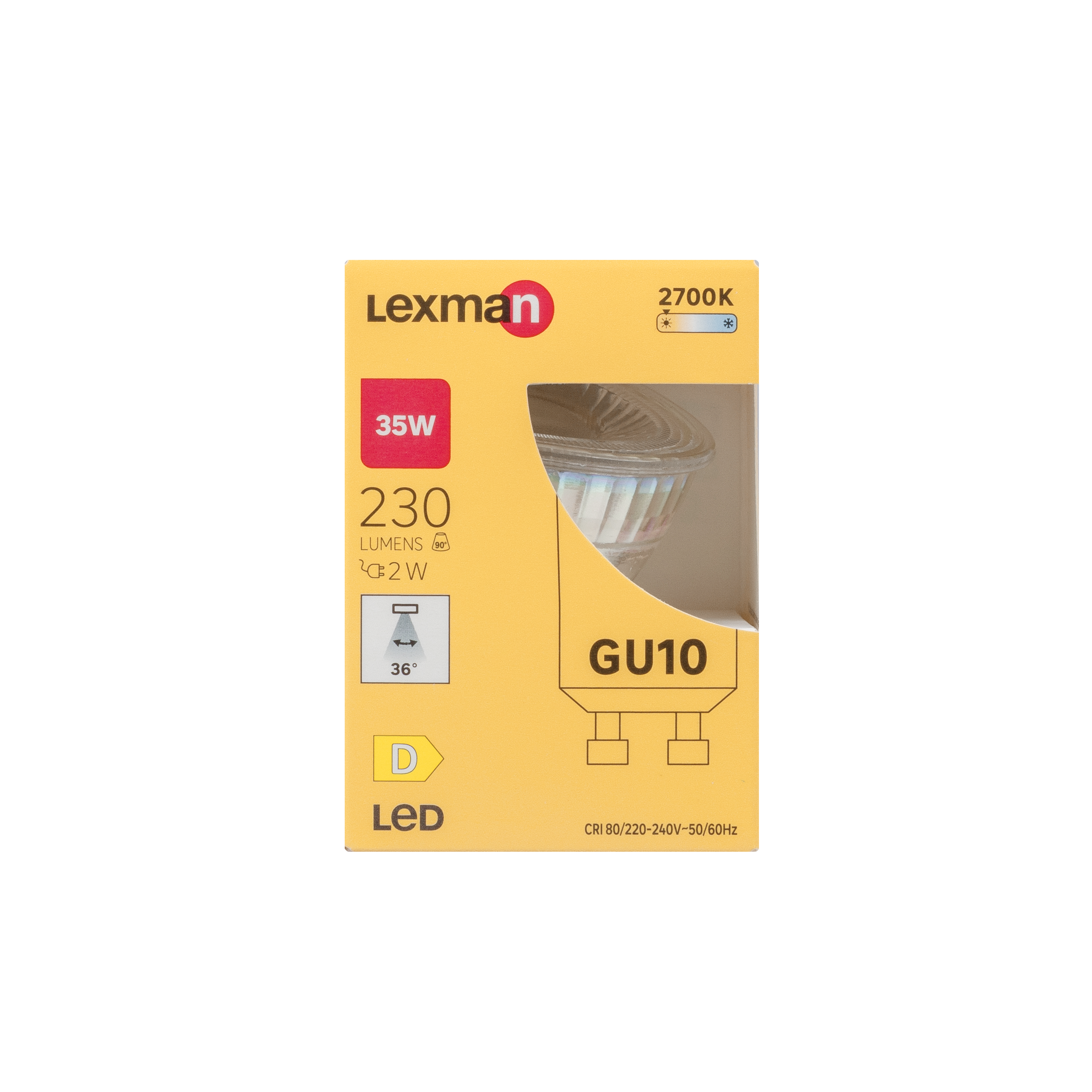 Lâmpada LED GU10 230LM branco vidro Lexman - 6
