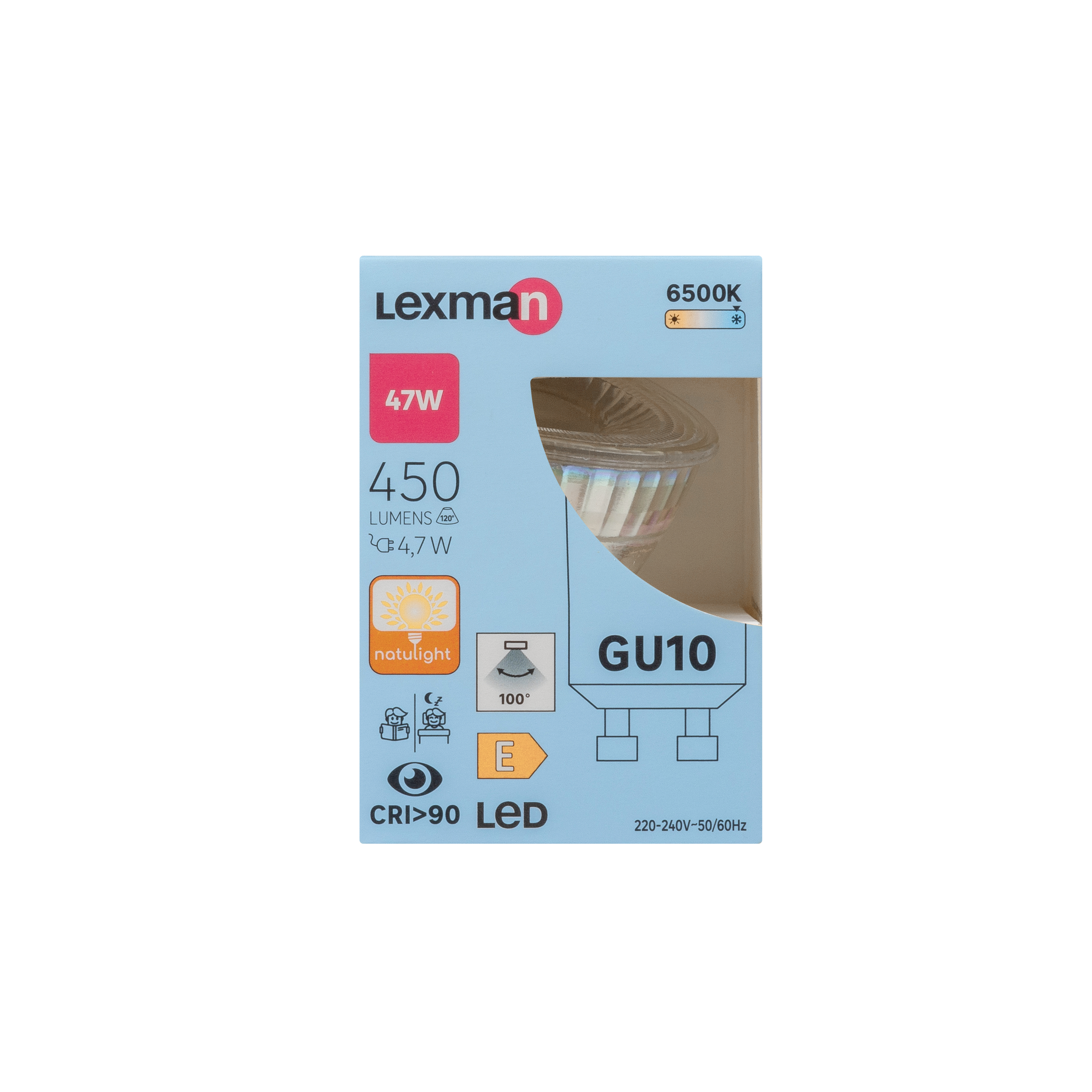 Lâmpada led filamentos luz azul GU10 450 lm 6500K - 5