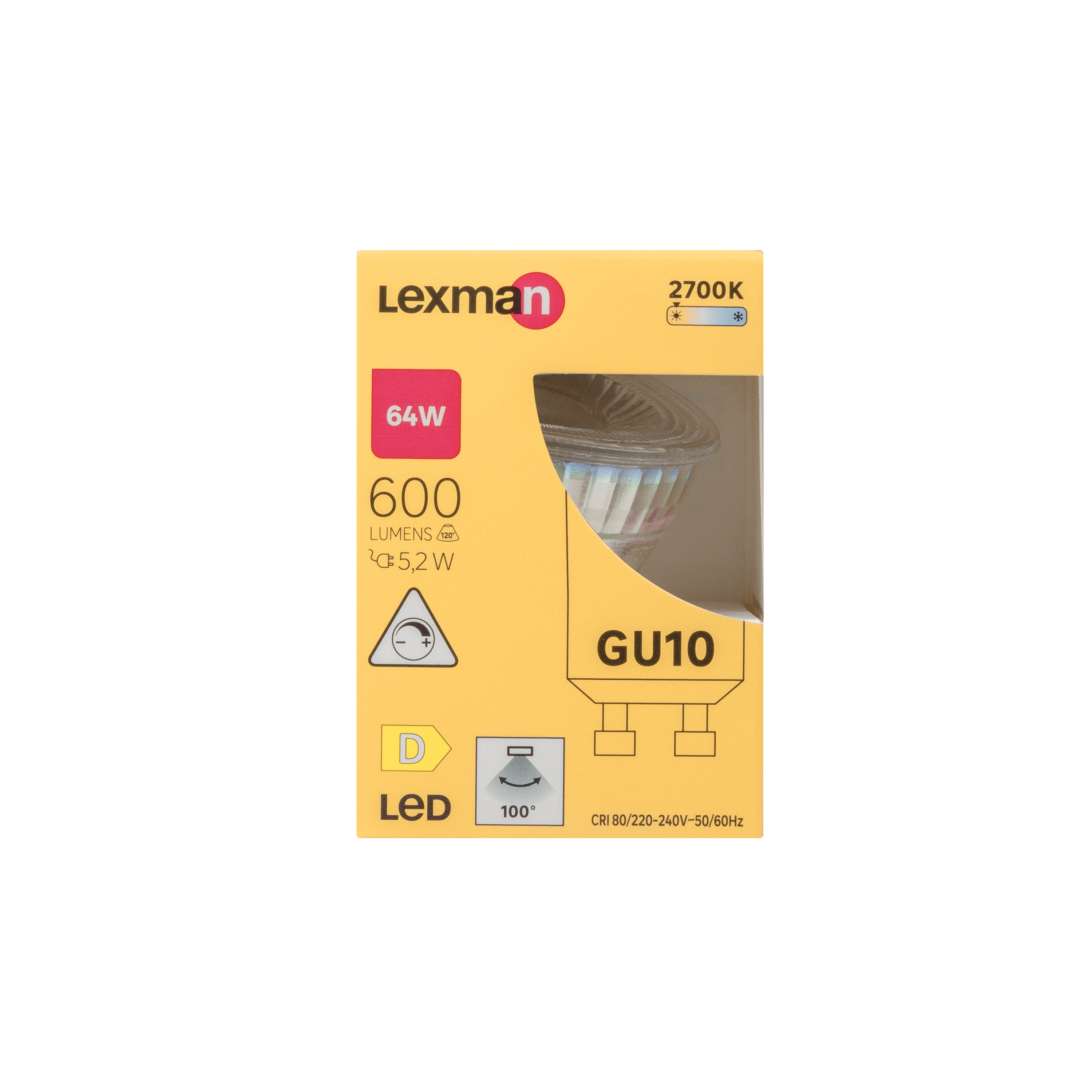 Lâmpada led decorativa GU10 dimável 600 lm 2700K - 5