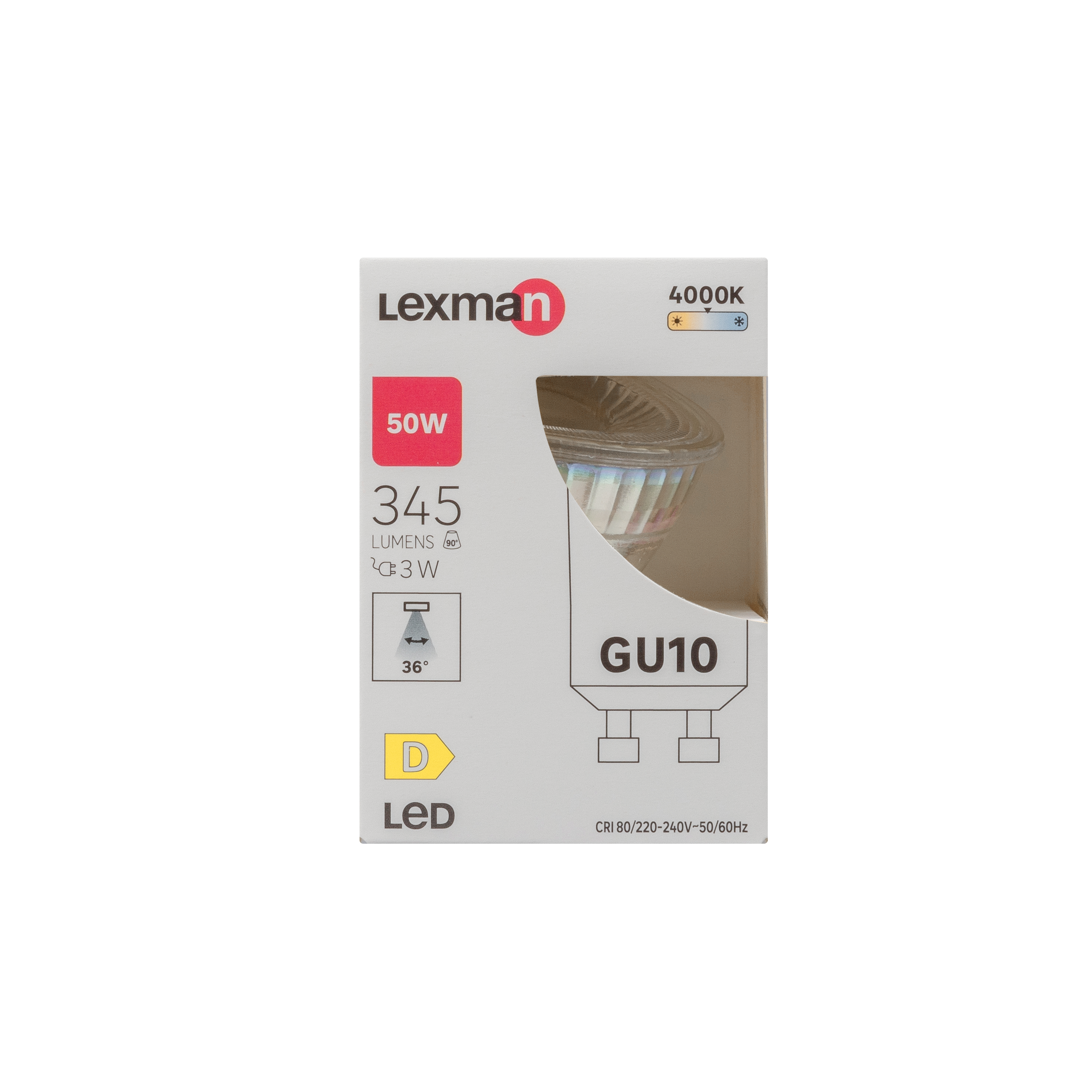 Żarówka LED GU10 3 W 345 lm Neutralna biel Lexman  - 9