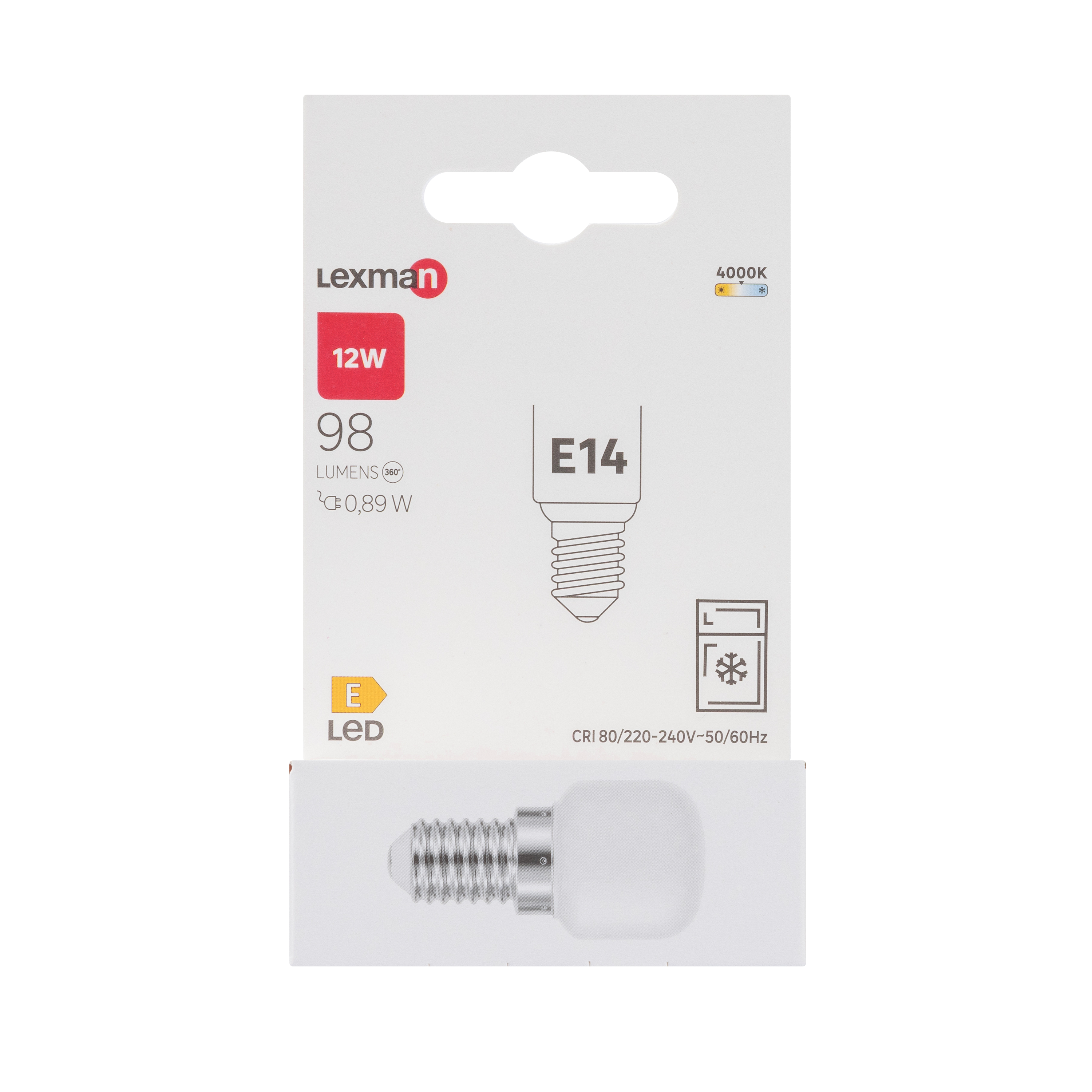 Bombilla LED E14 98 lúmenes 1W color de la luz blanco neutro 4000K CRI 89-80 luz natural y fiel clase energética E - 3