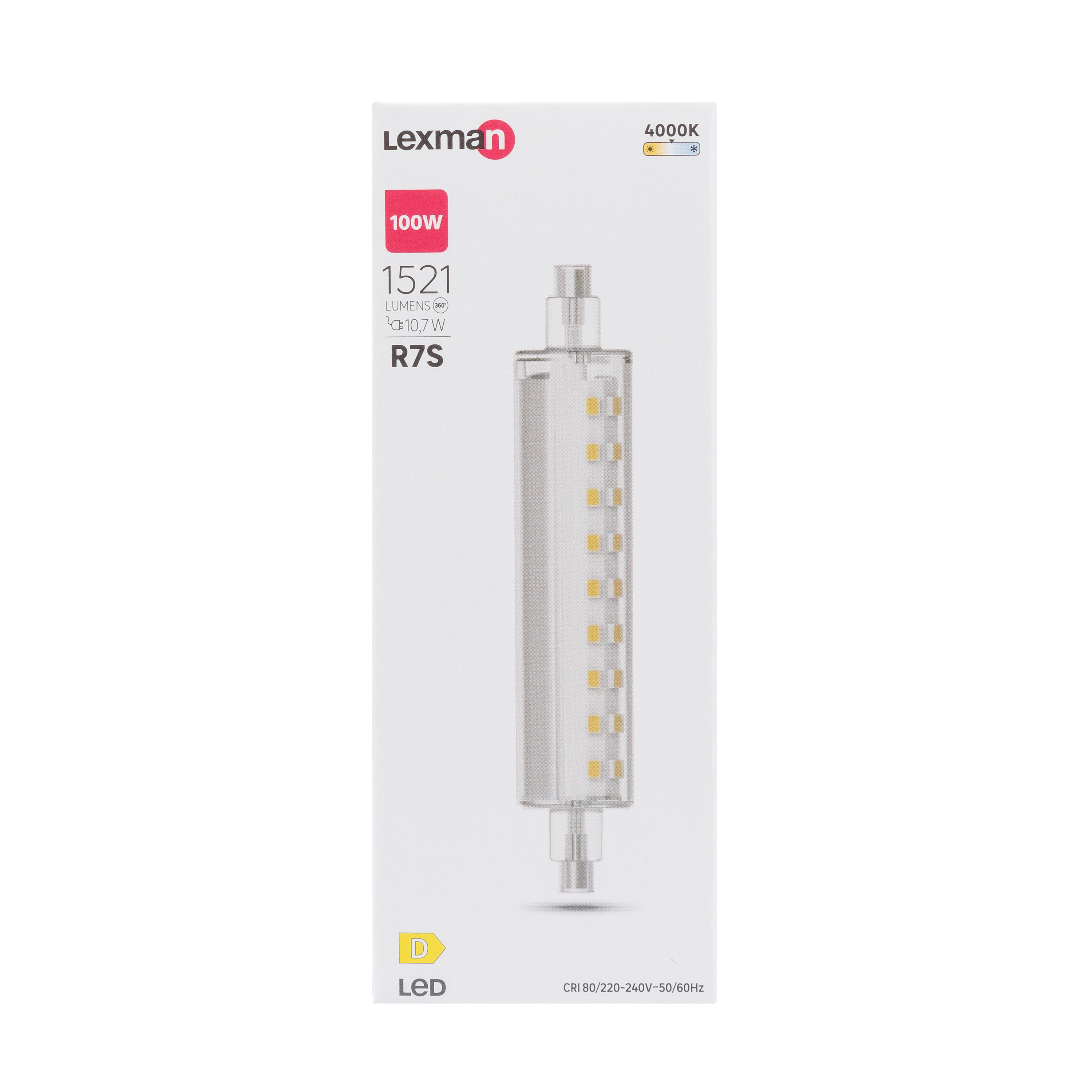 Ampoule led, tube R7S, 118mm, 1521lm = 100W, blanc neutre, LEXMAN - 4