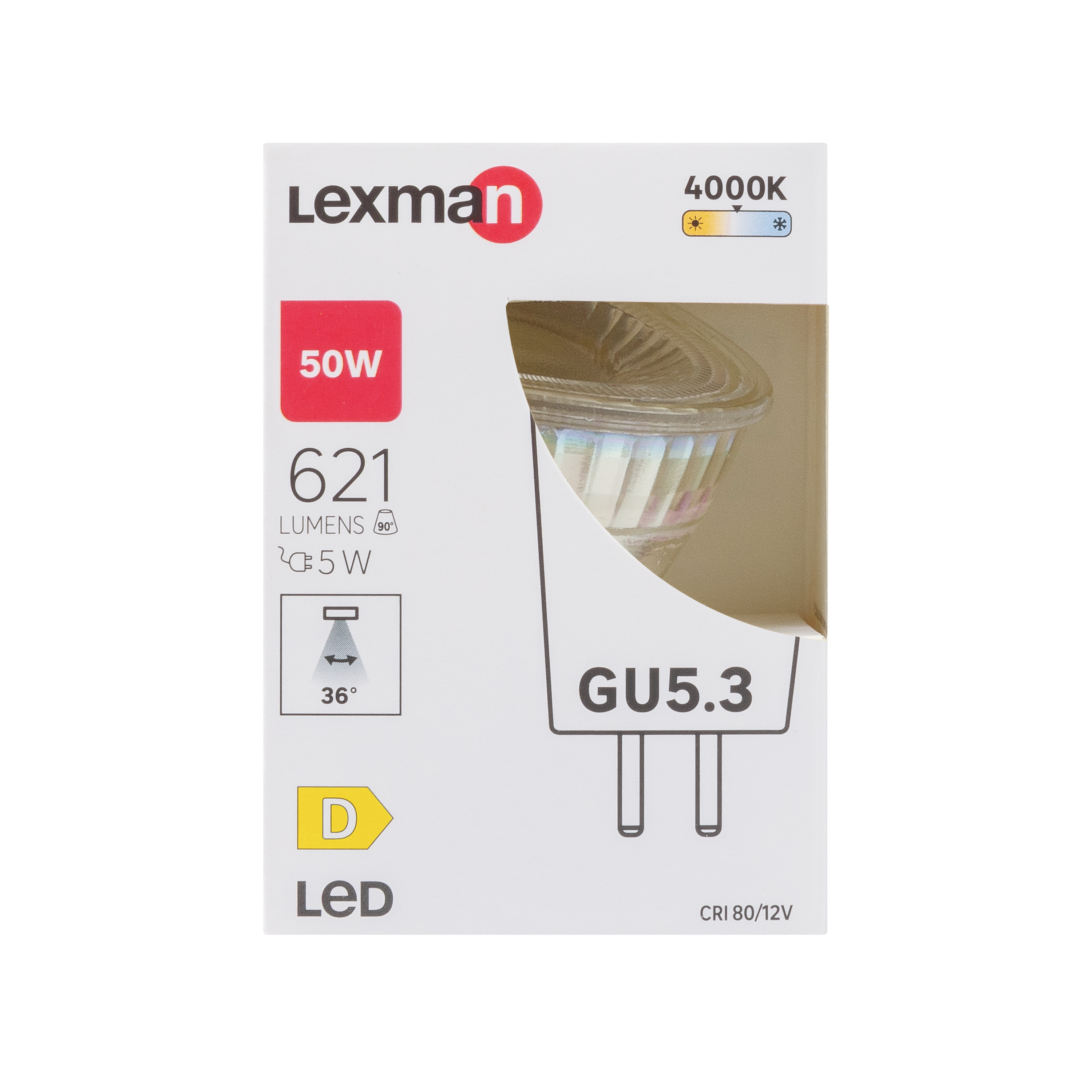 Żarówka LED GU5.3 5 W 621 lm Neutralna biel Lexman - 6