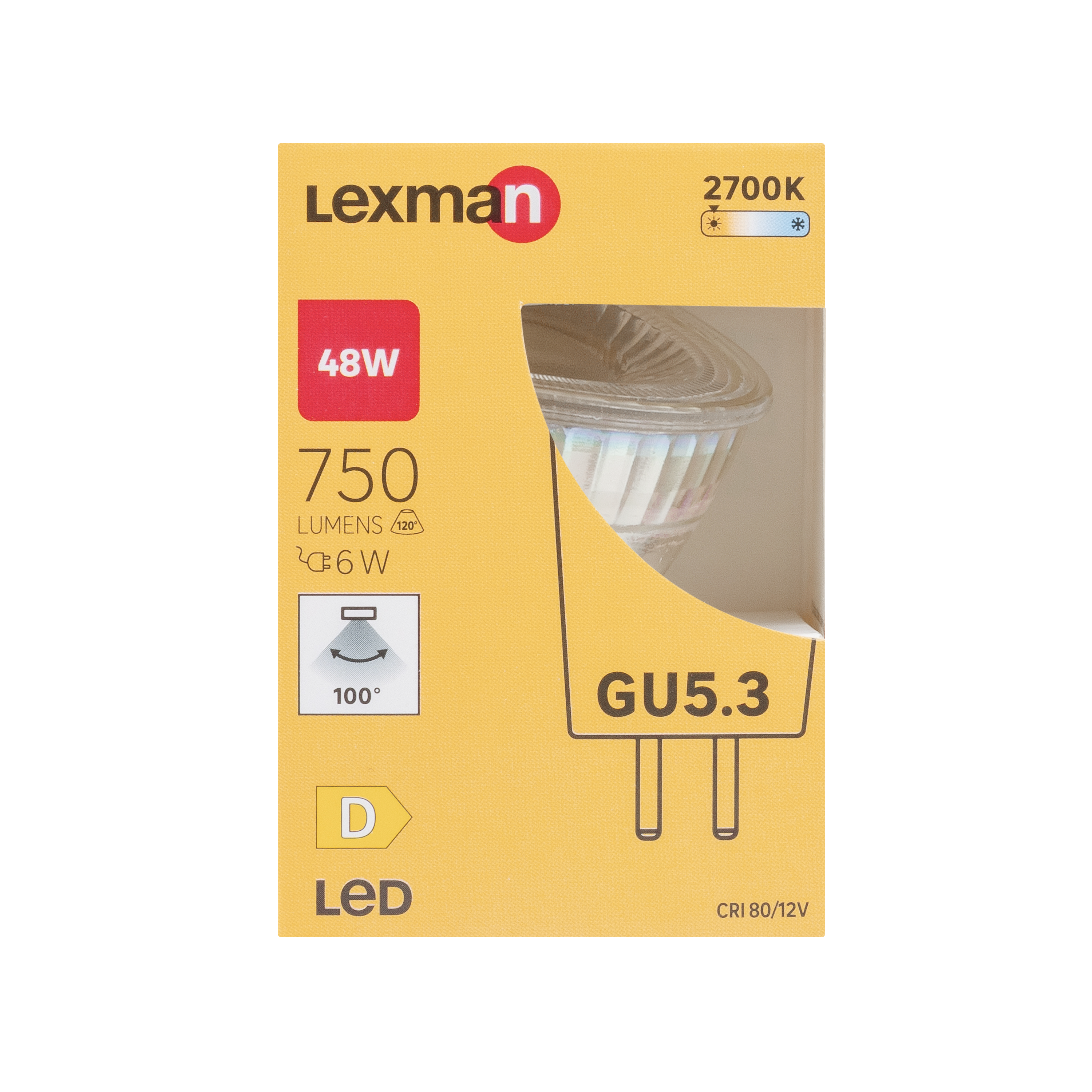 Żarówka LED GU5.3 6 W 750 lm Ciepła biel Lexman - 6