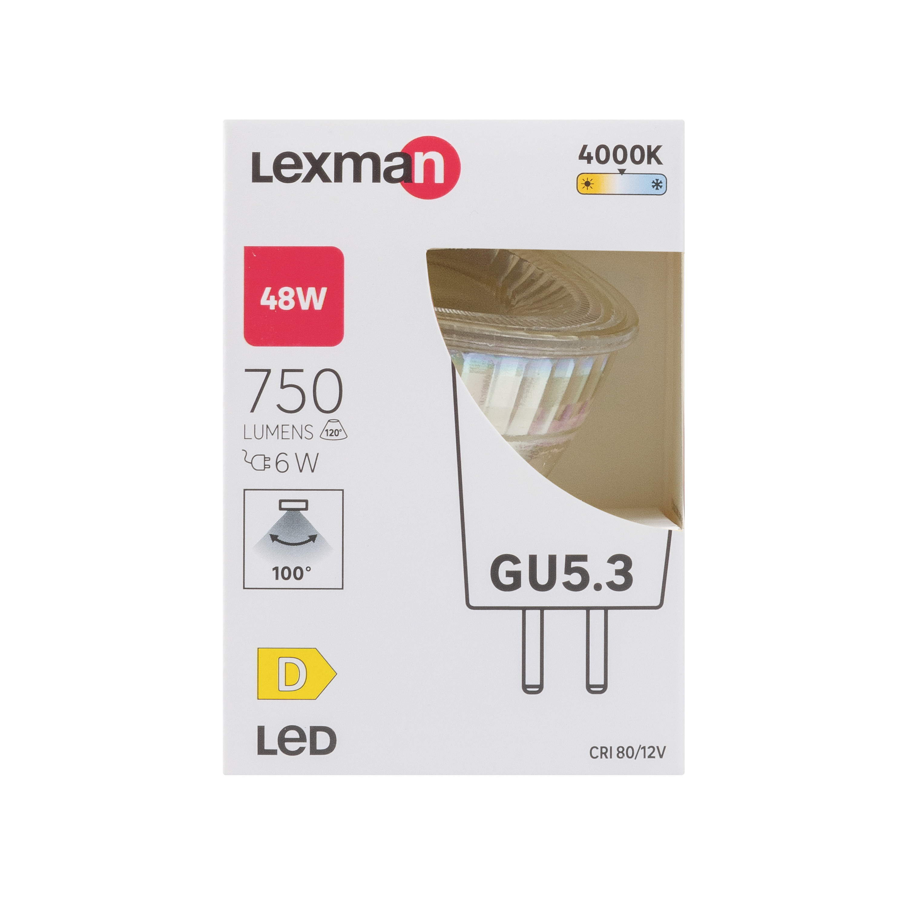 Żarówka LED GU5.3 6 W 750 lm Neutralna biel Lexman - 5
