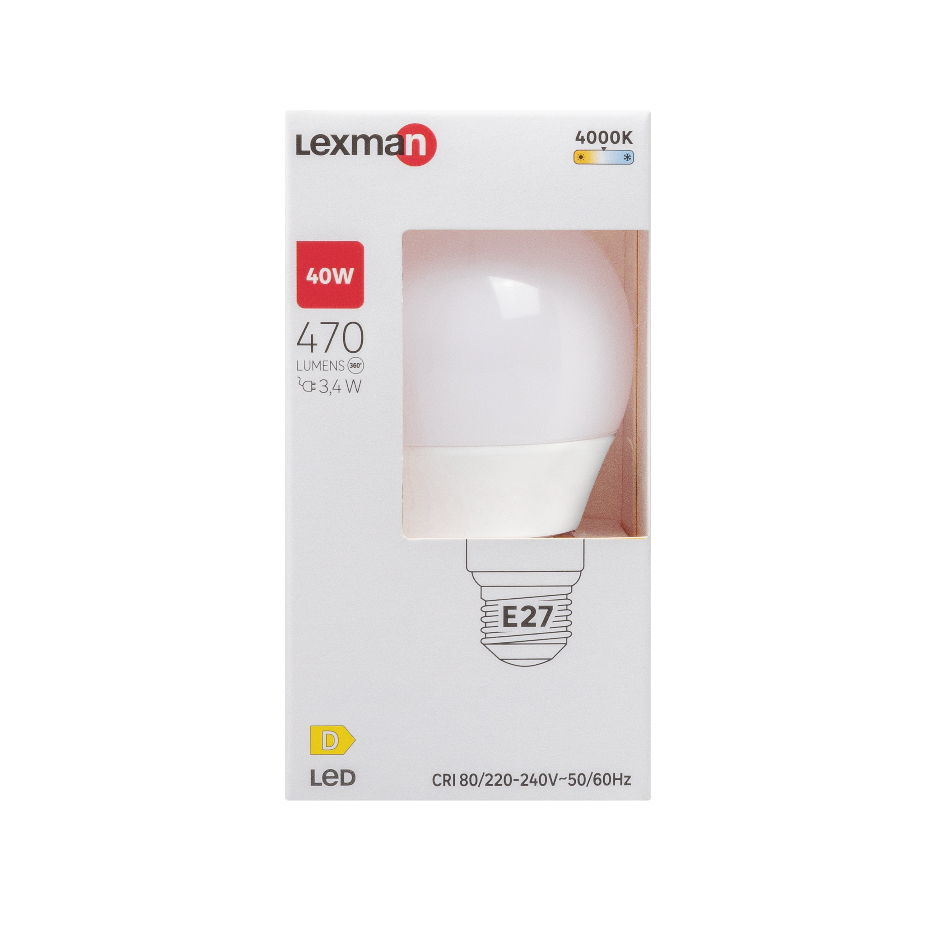 Żarówka LED E27 3,4 W 470 lm Neutralna biel Lexman - 9
