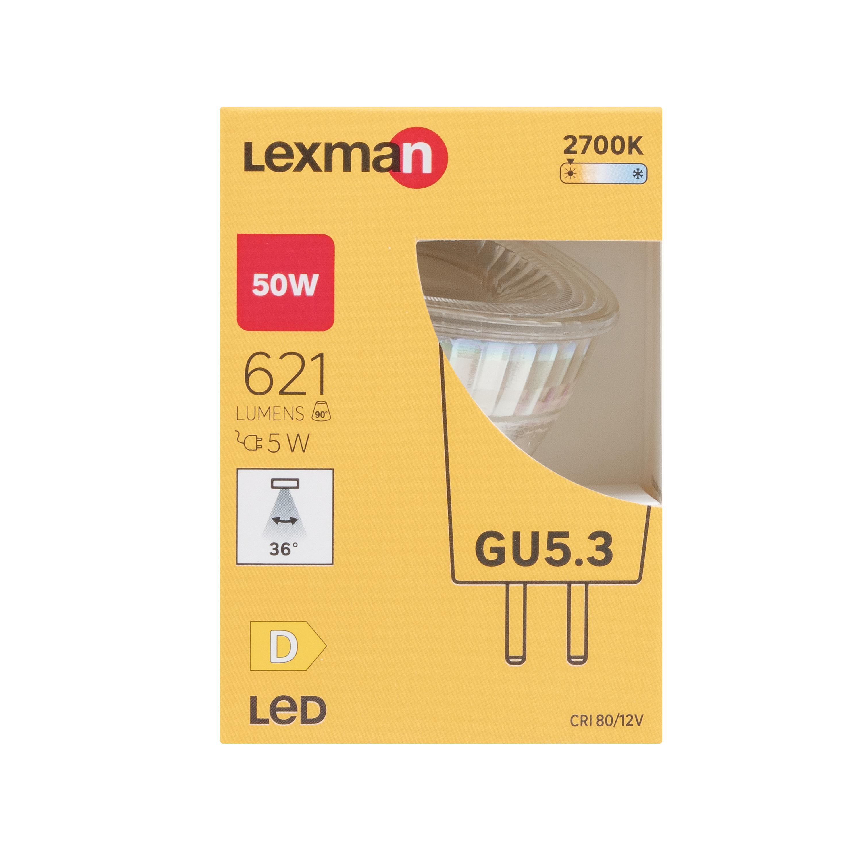 Żarówka LED GU5.3 5 W 621 lm Ciepła biel Lexman - 5