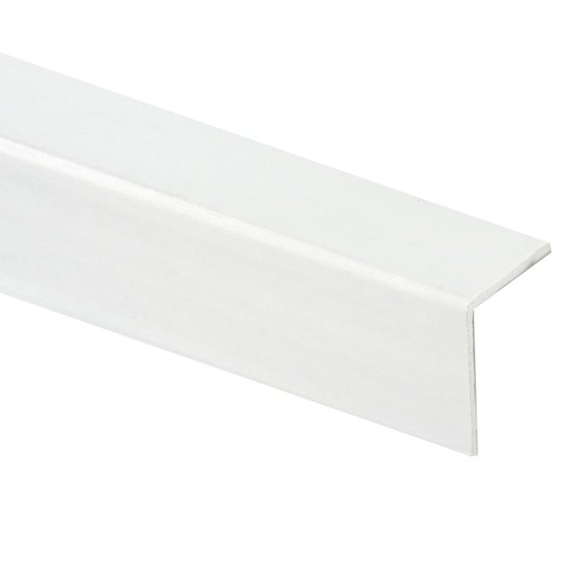 Paraspigolo angolo COPRISPIGOLO LISCIO 50X50 in pvc colore bianco 50xmm x L 3 m