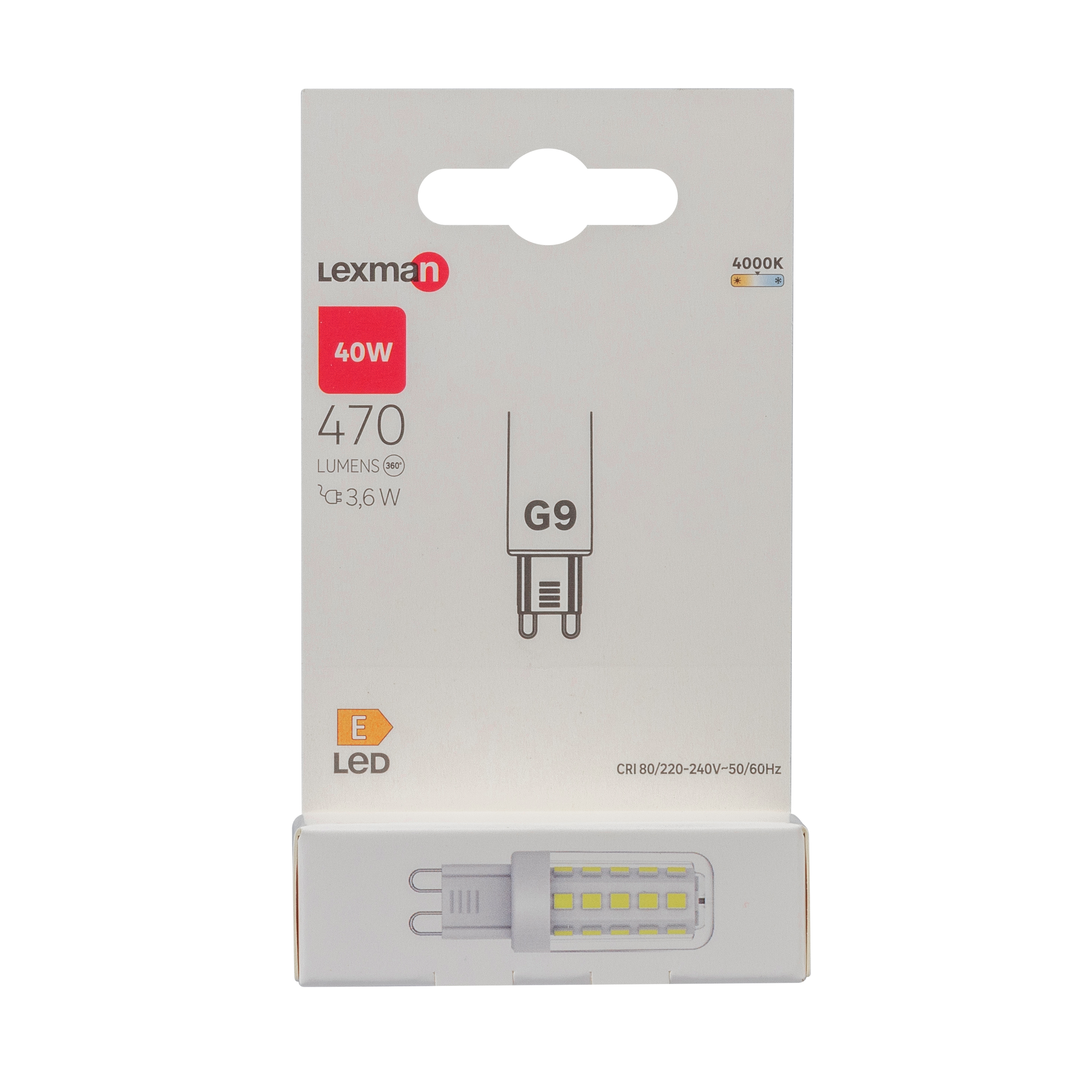 Żarówka LED G9 3,6 W 470 lm Neutralna biel Lexman - 8