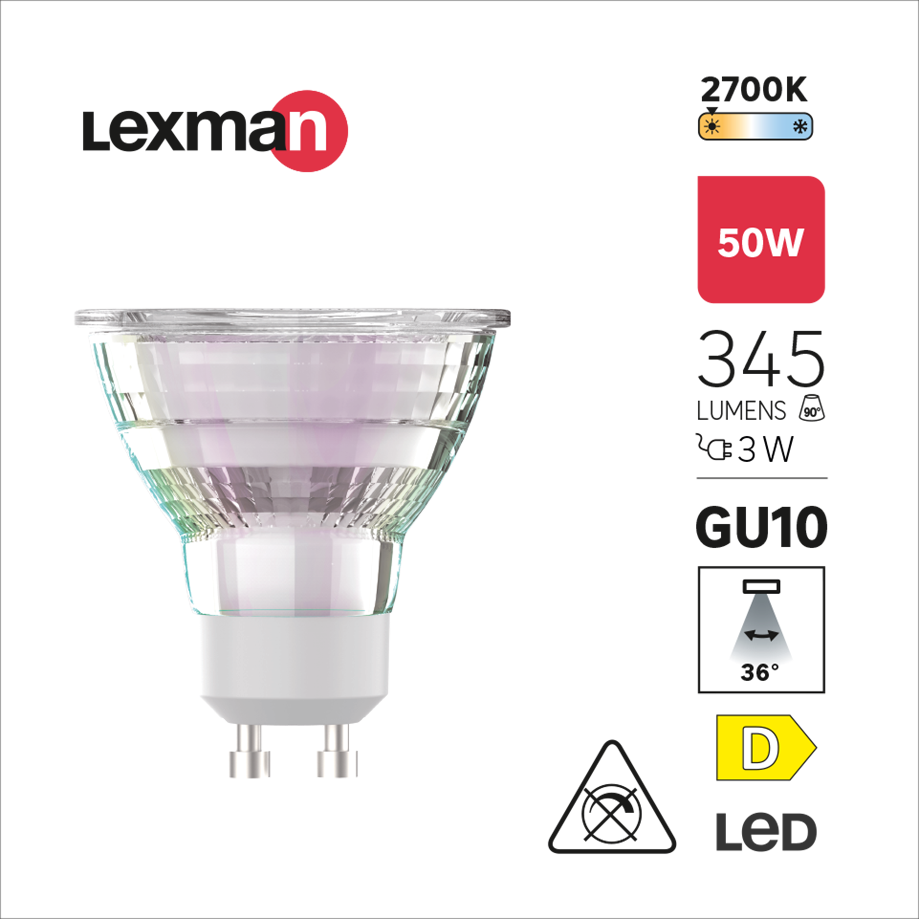 Lâmpada led GU10 VID 345 lm 2700K Lexman - 4