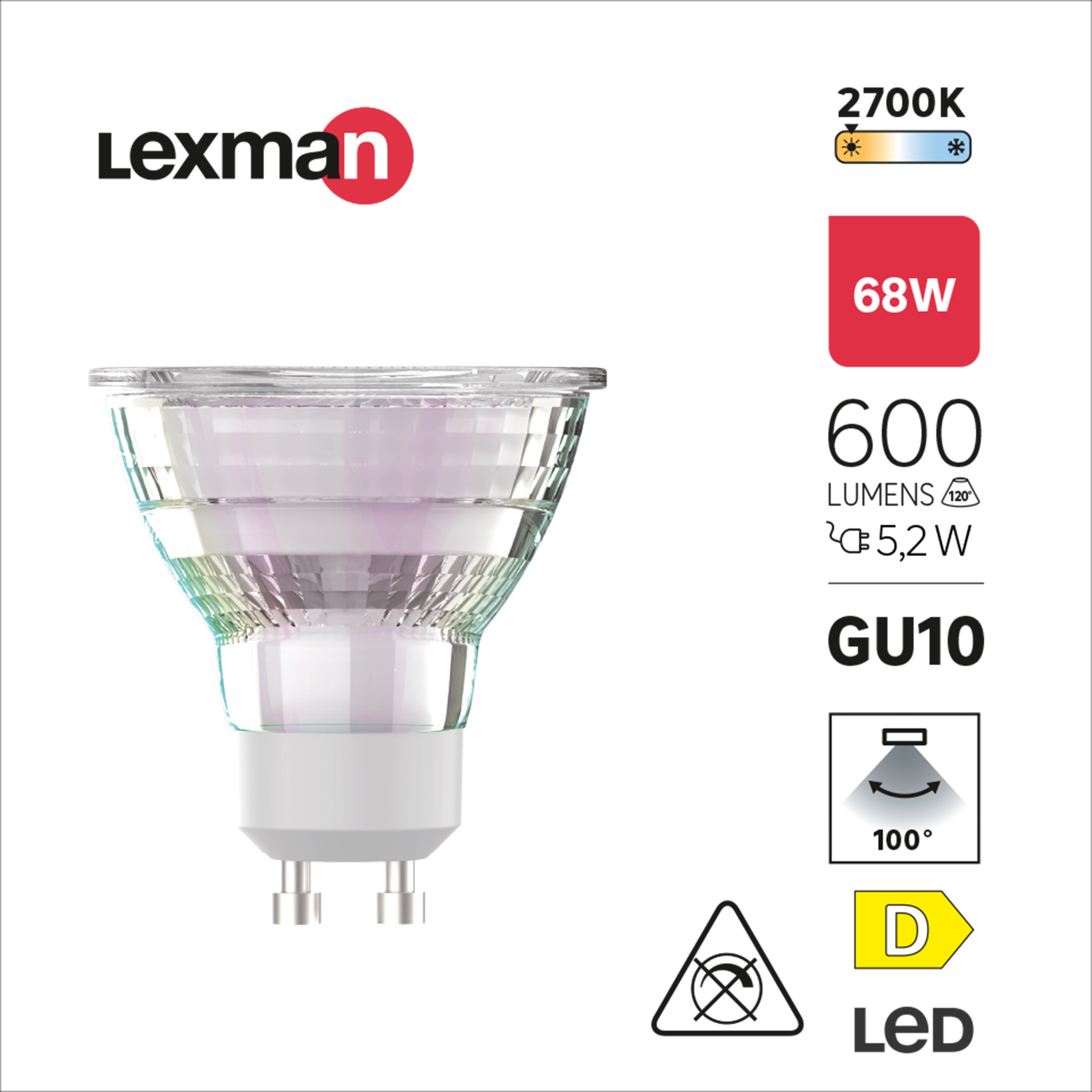 Lâmpada led GU10 VID 600 lm 2700K Lexman - 4