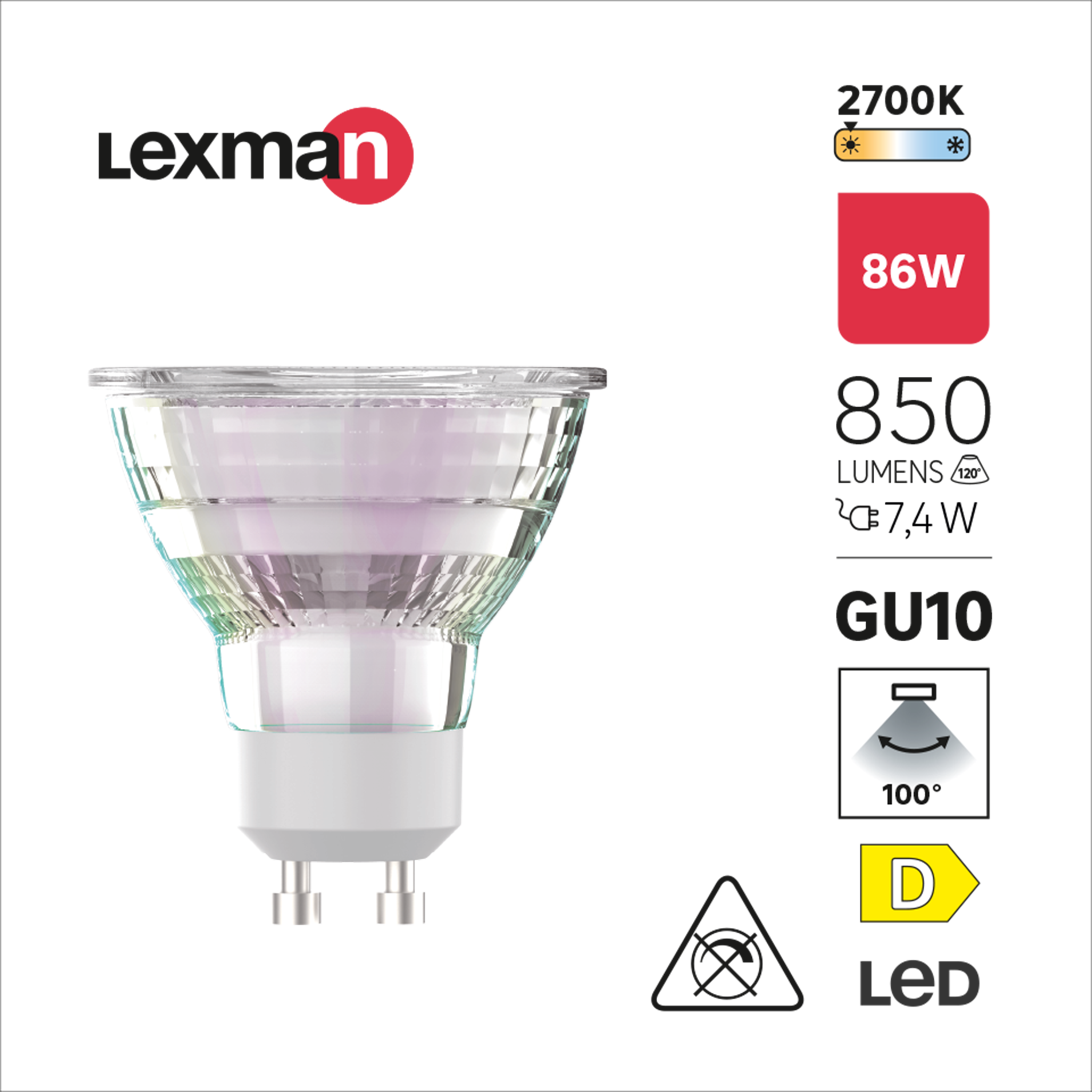 Lâmpada led REFL GU10 850 lm 2700K VID LEX - 4