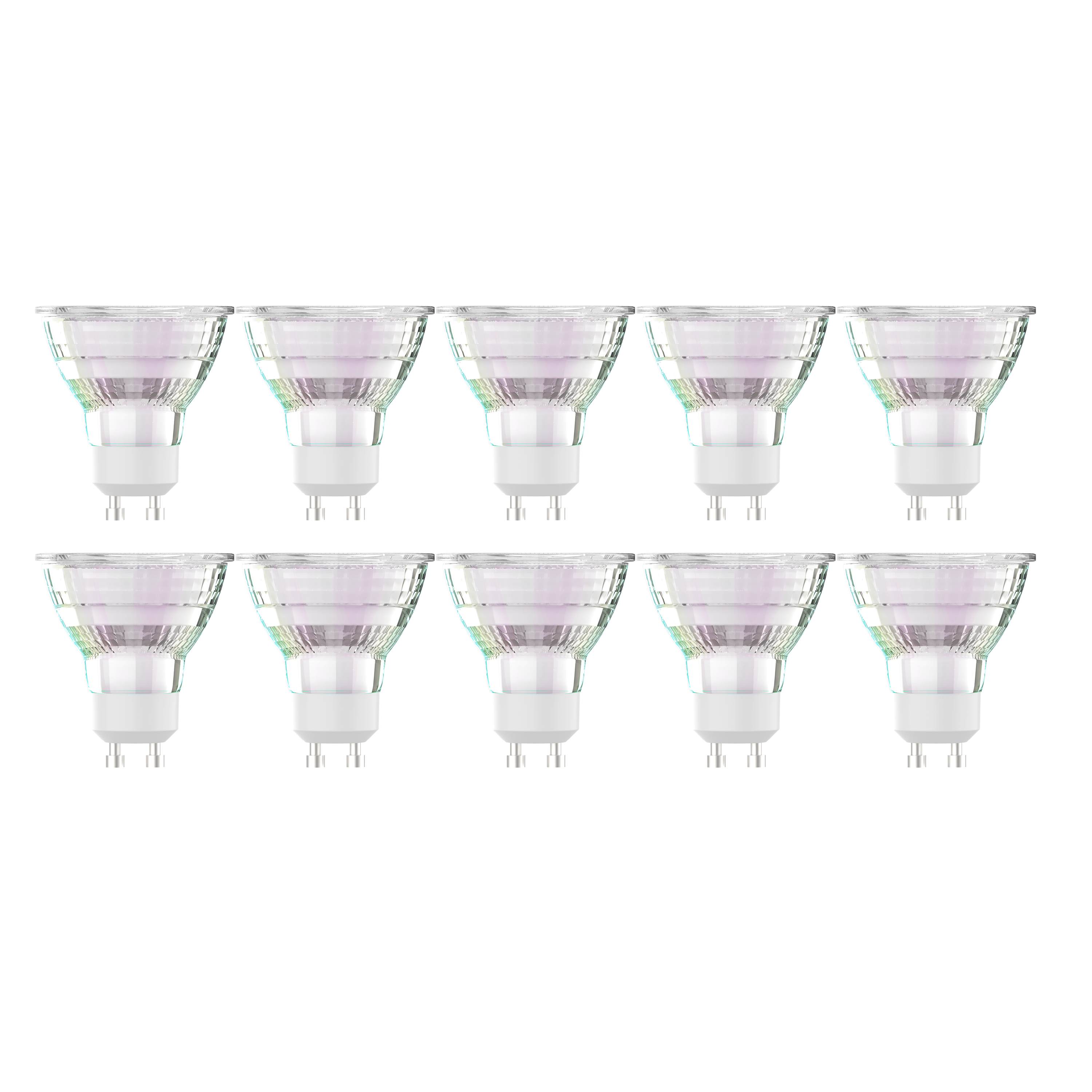 Lot de 10 ampoules led réflecteur GU10, 450lm = 50W, blanc neutre, LEXMAN - 2