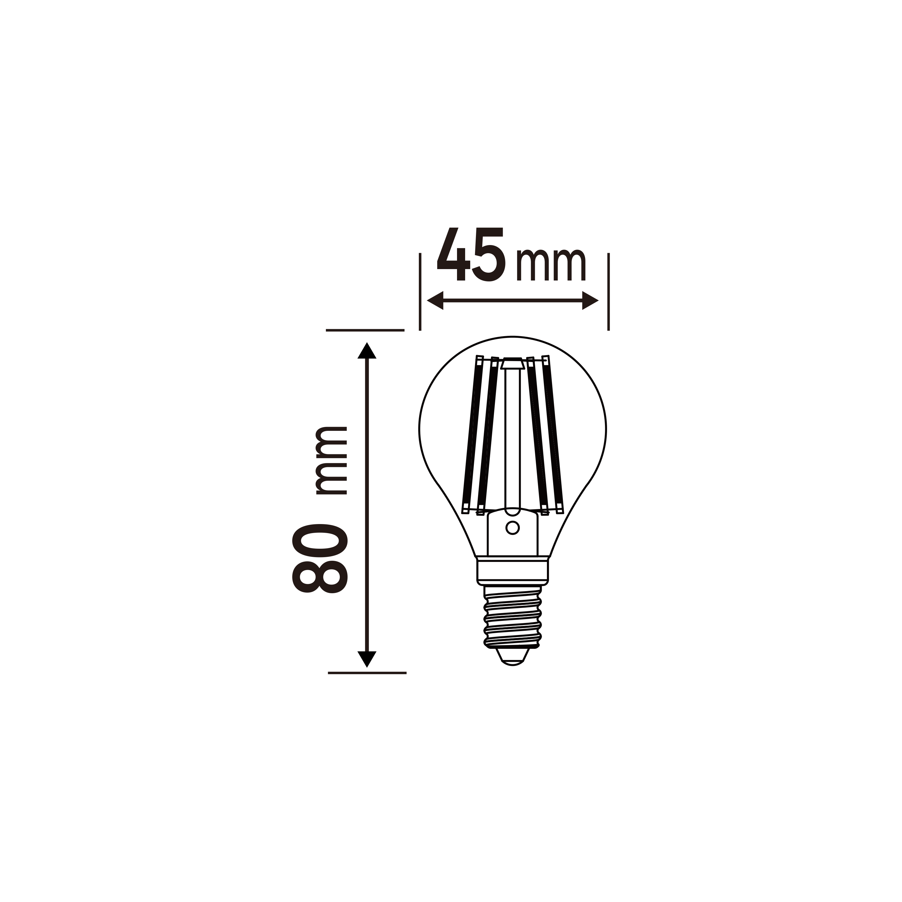 3 ampoules led à filament, sphérique, E14, 806lm = 60W, blanc neutre, LEXMAN - 5