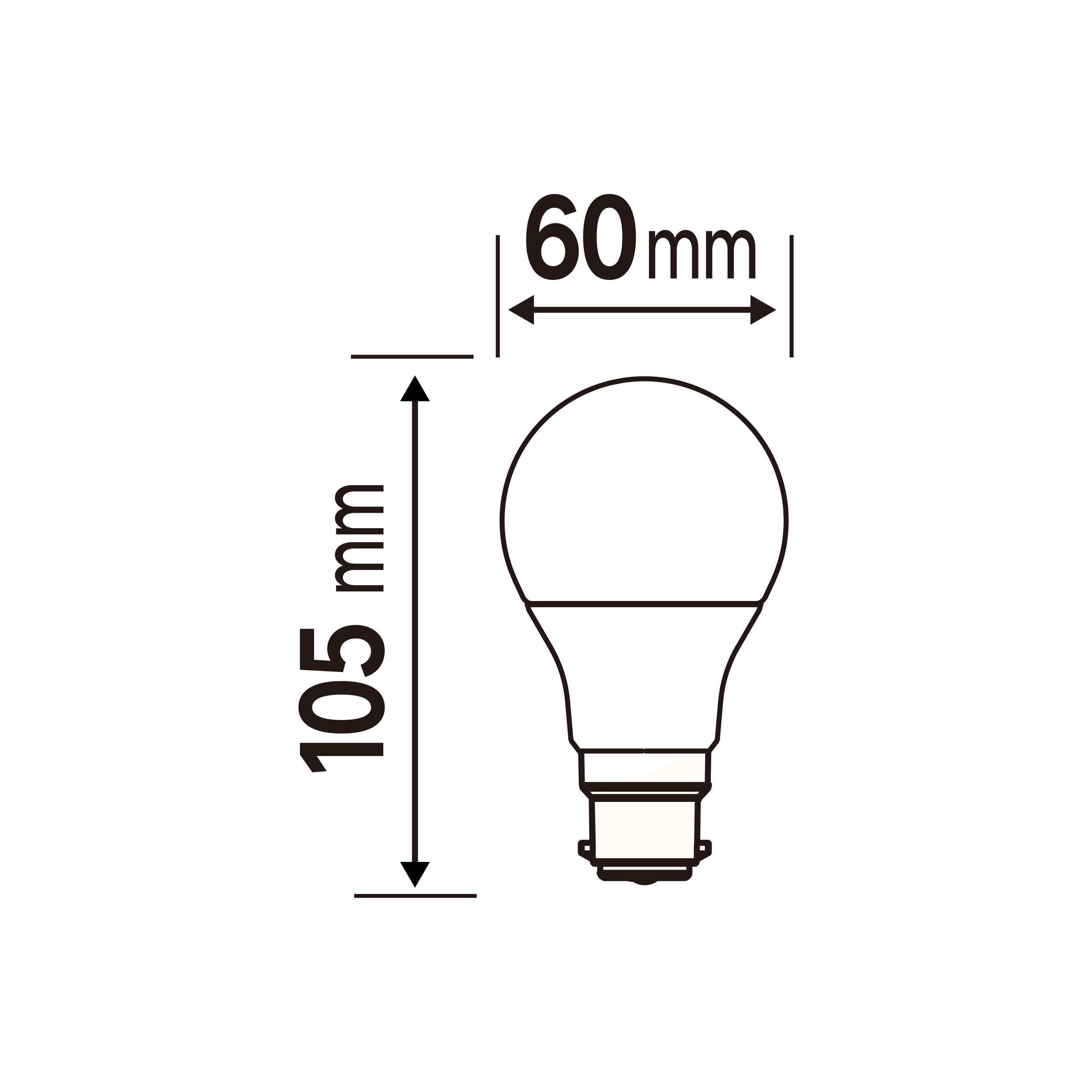 Lot de 3 ampoules led, B22, 806lm = 60W, blanc chaud, LEXMAN - 5