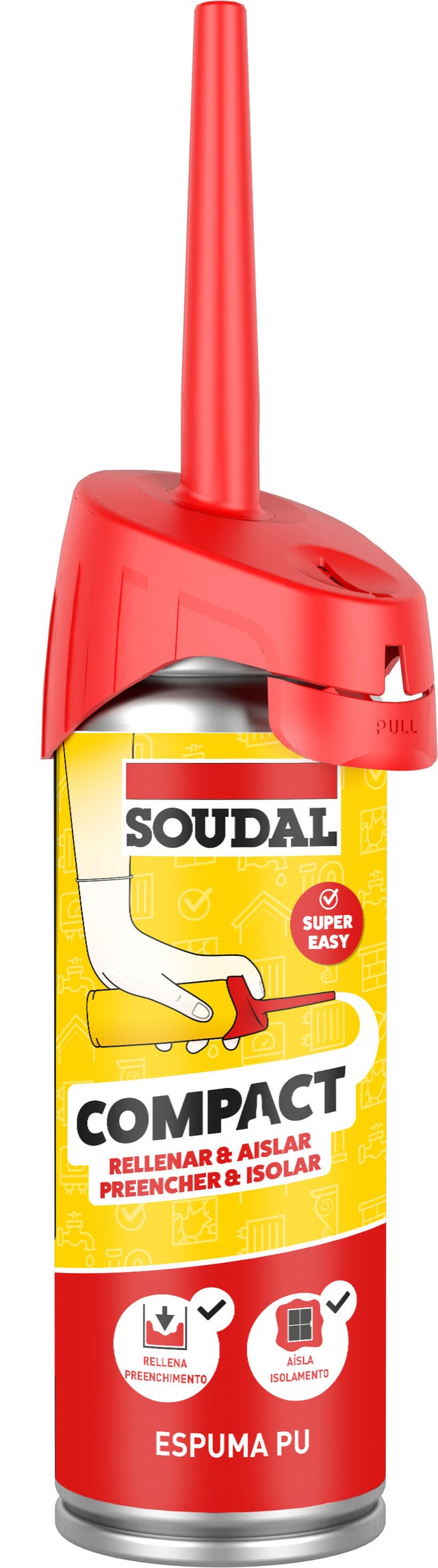 Espuma poliuretano preencher e isolar 150 ml Compact Soudal