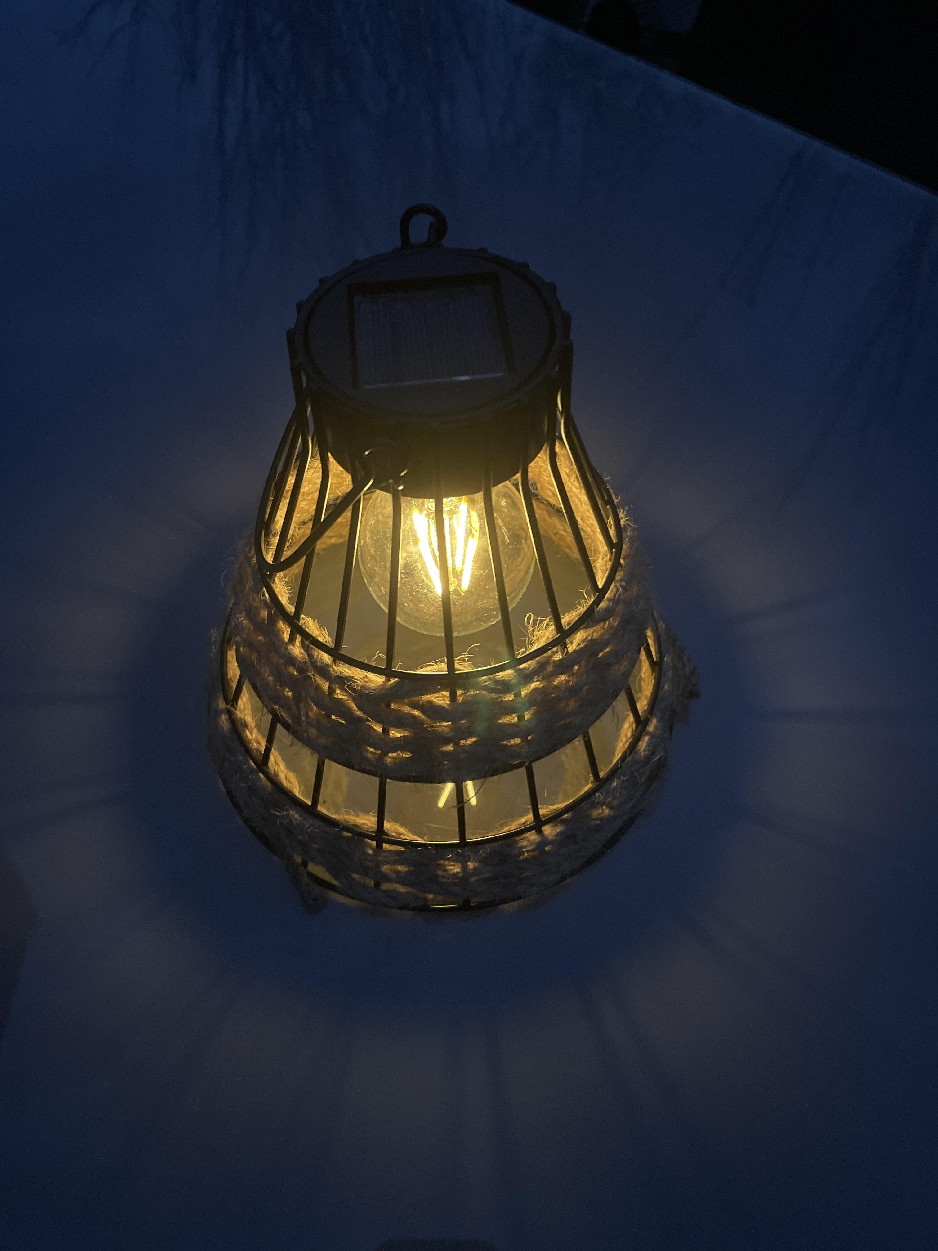 Lanterne solaire Bolero 5 Lumens métal et corde WATT & HOME - 2