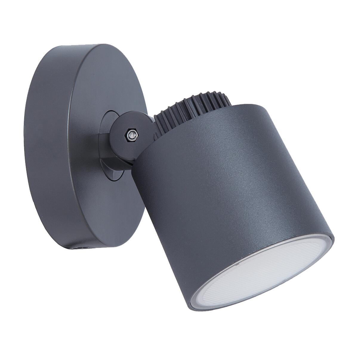 Applique LED moderno da esterno Explorer doppia luce grigio IP54, luce bianco caldo 400 lumen, LUTEC - 6