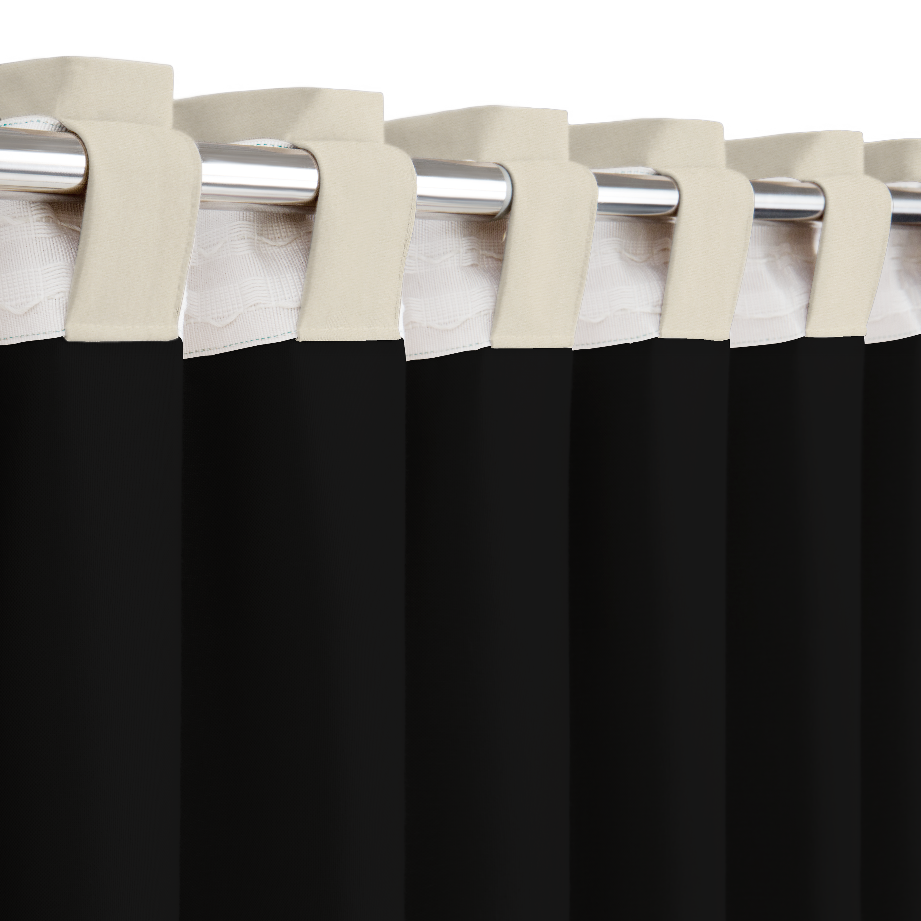 Cortina cinta frunce, trabillas Opaca Blackout Luce Cool   liso beige 210x280cm - 5