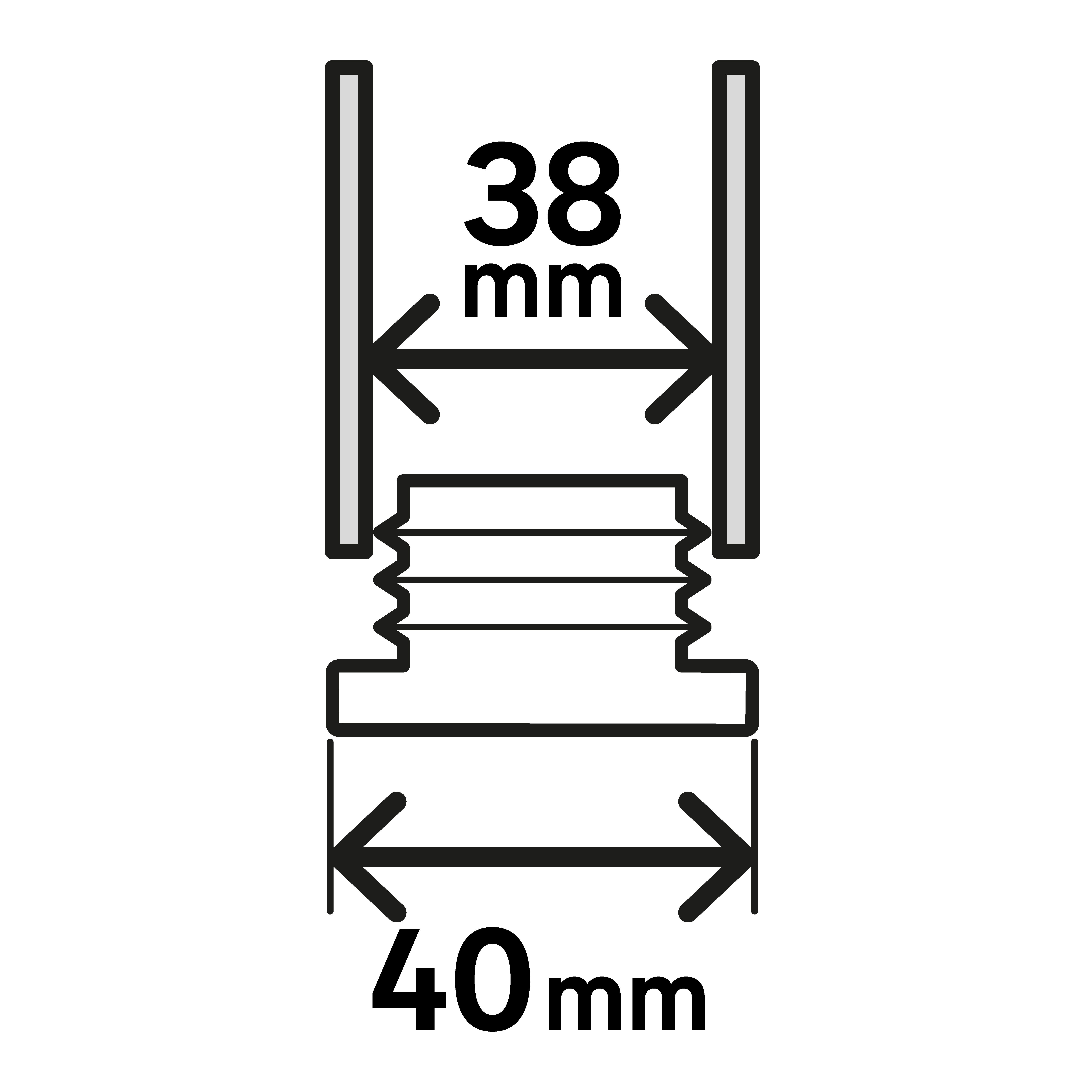 Nakładki ochronne czarne 40 x 40 mm 4 szt. Standers - 8