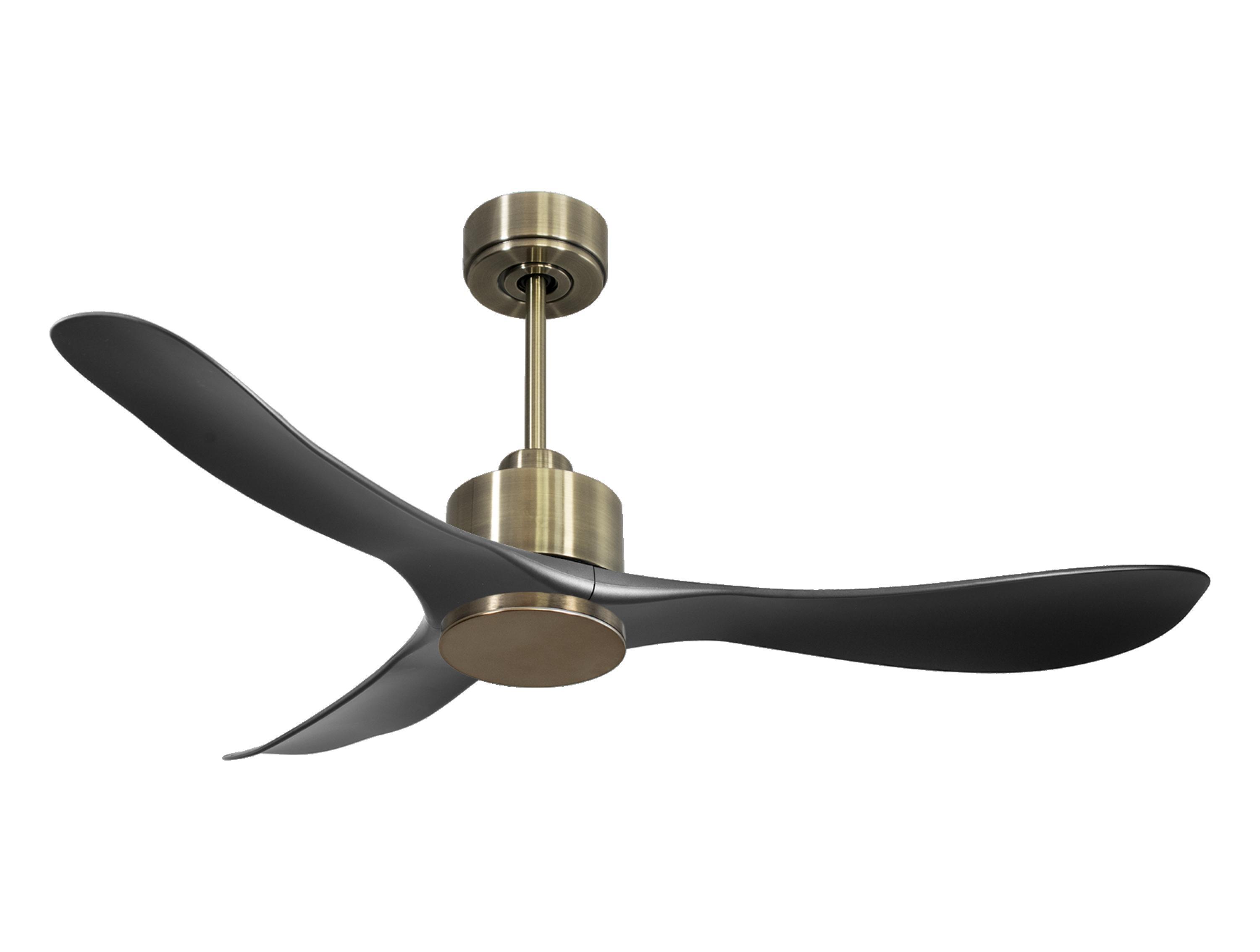 Ventilador de techo sin luz motor dc cora d132 01 25 purline negro 132 cm