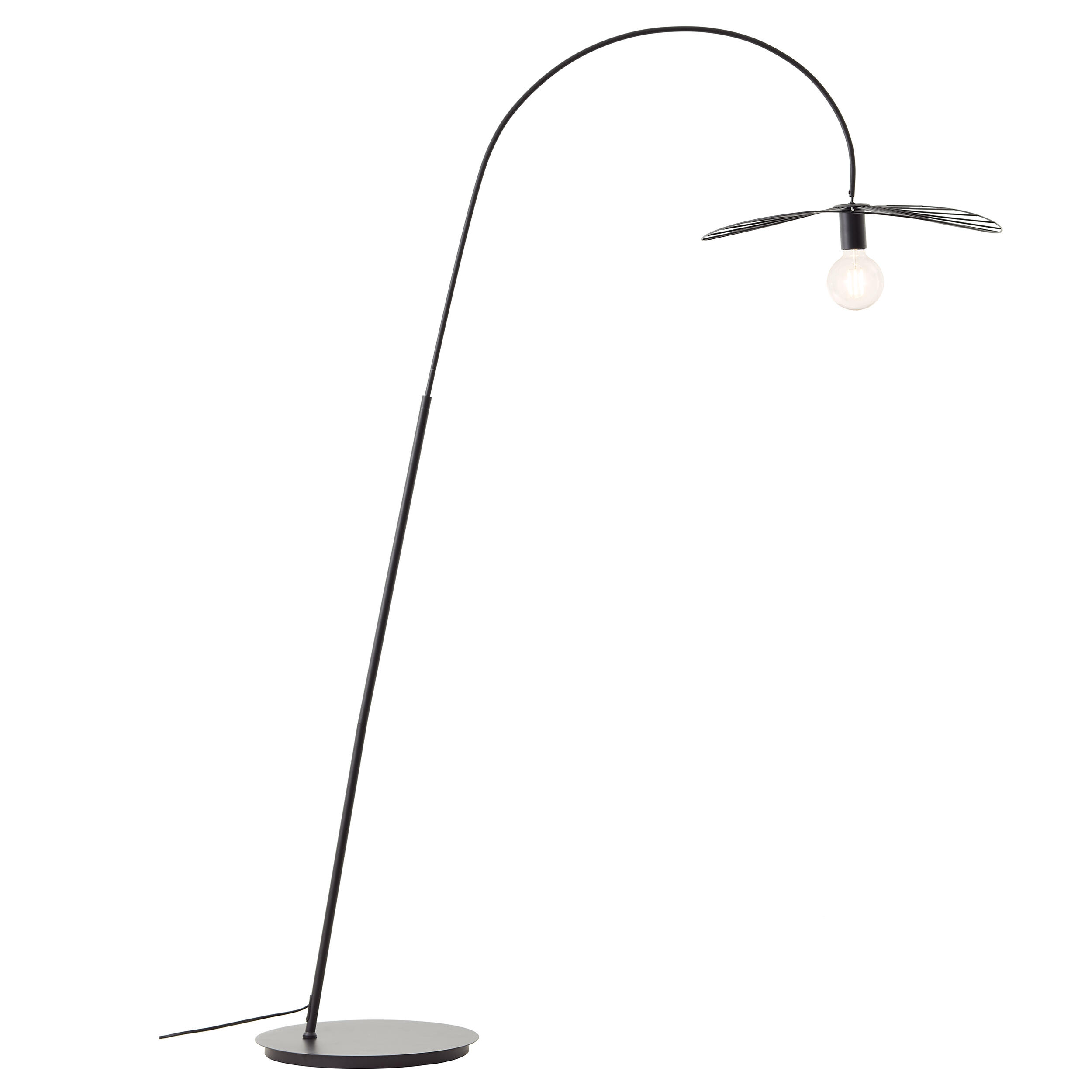 Lámpara de pie evora inspire e27 metal negro