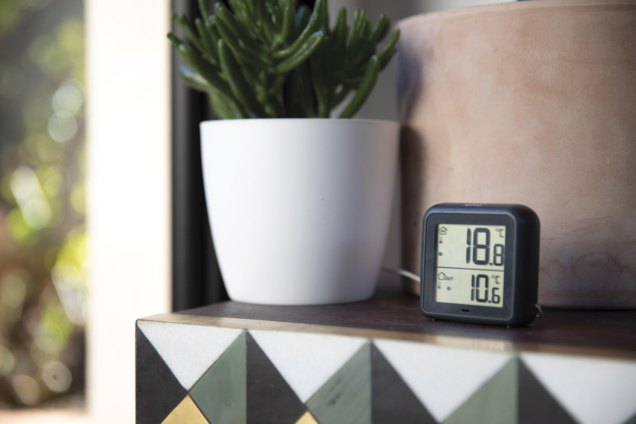 Thermomètre Hygromètre OTIO haute précision à sonde filaire gris anthracite - 3