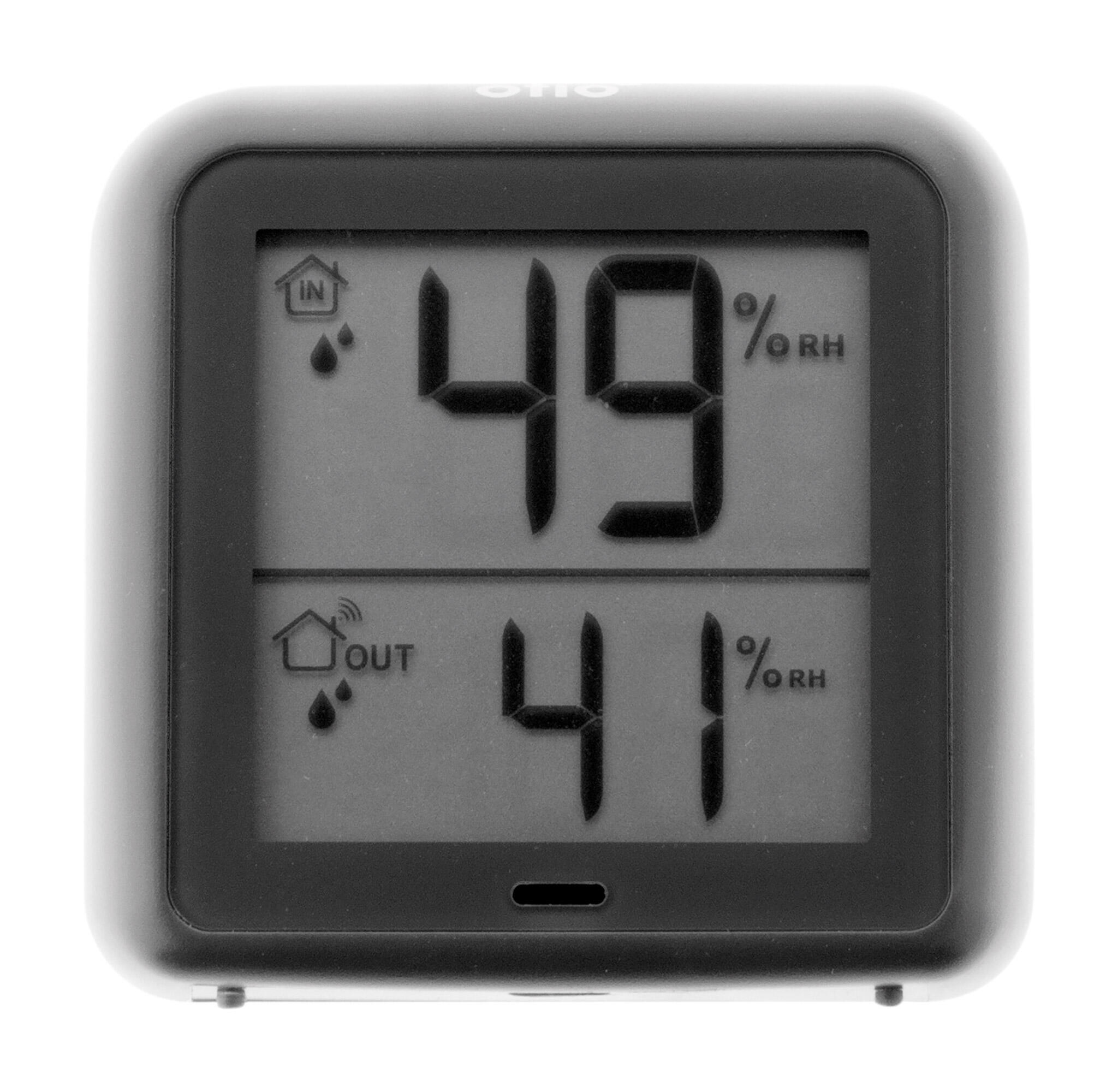 Thermomètre Hygromètre OTIO haute précision à sonde sans fil gris anthracite - 3