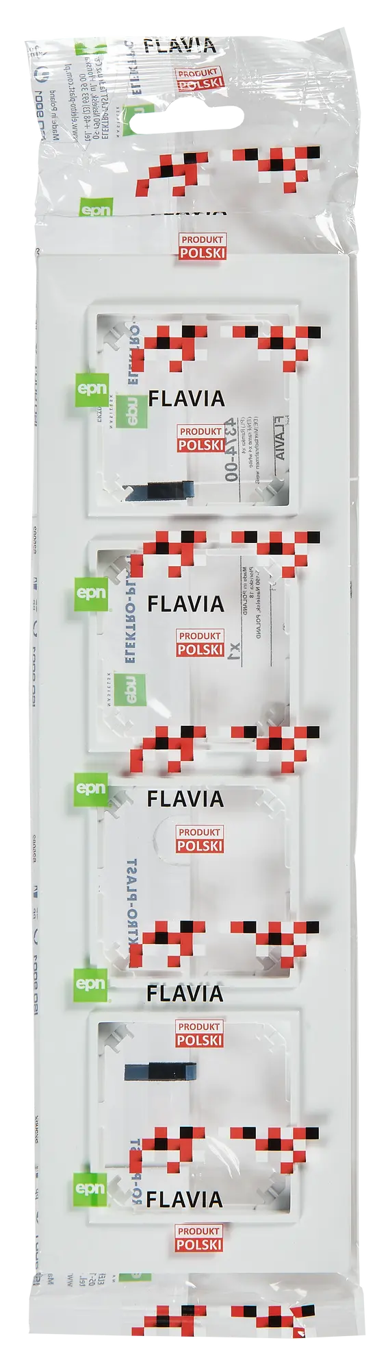 Ramka poczwórna Biały FLAVIA ELEKTRO-PLAST - 2