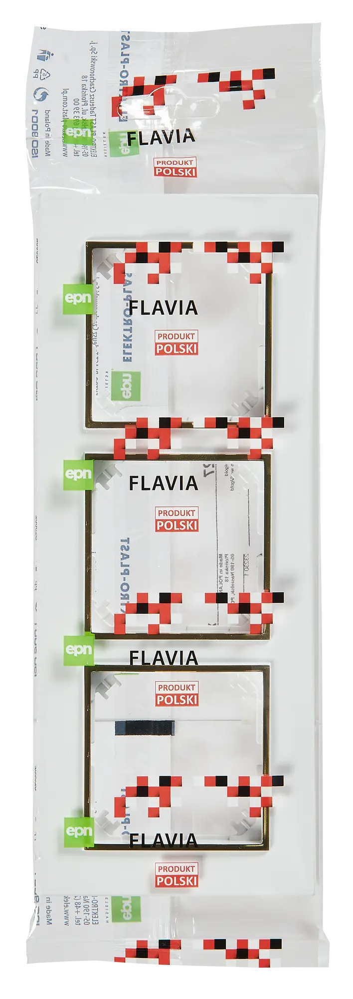Ramka potrójna Biały/złoty FLAVIA ELEKTRO-PLAST - 2