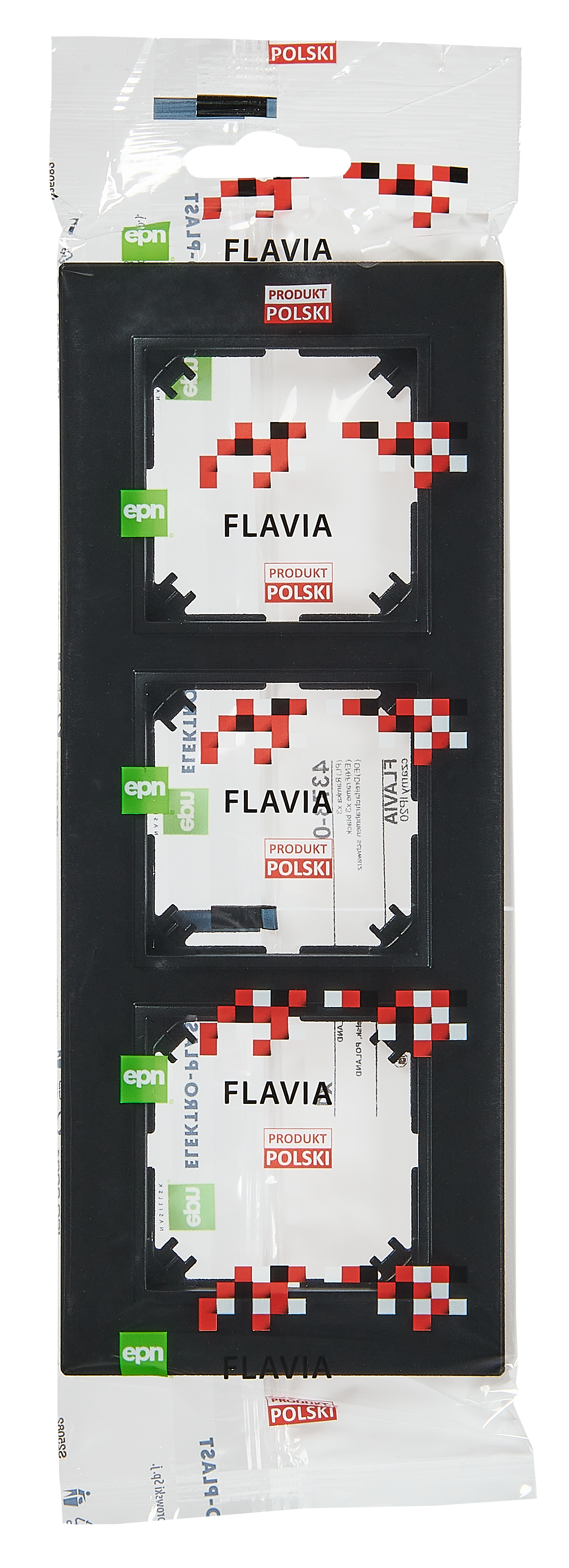 Ramka potrójna Czarny FLAVIA ELEKTRO-PLAST - 2