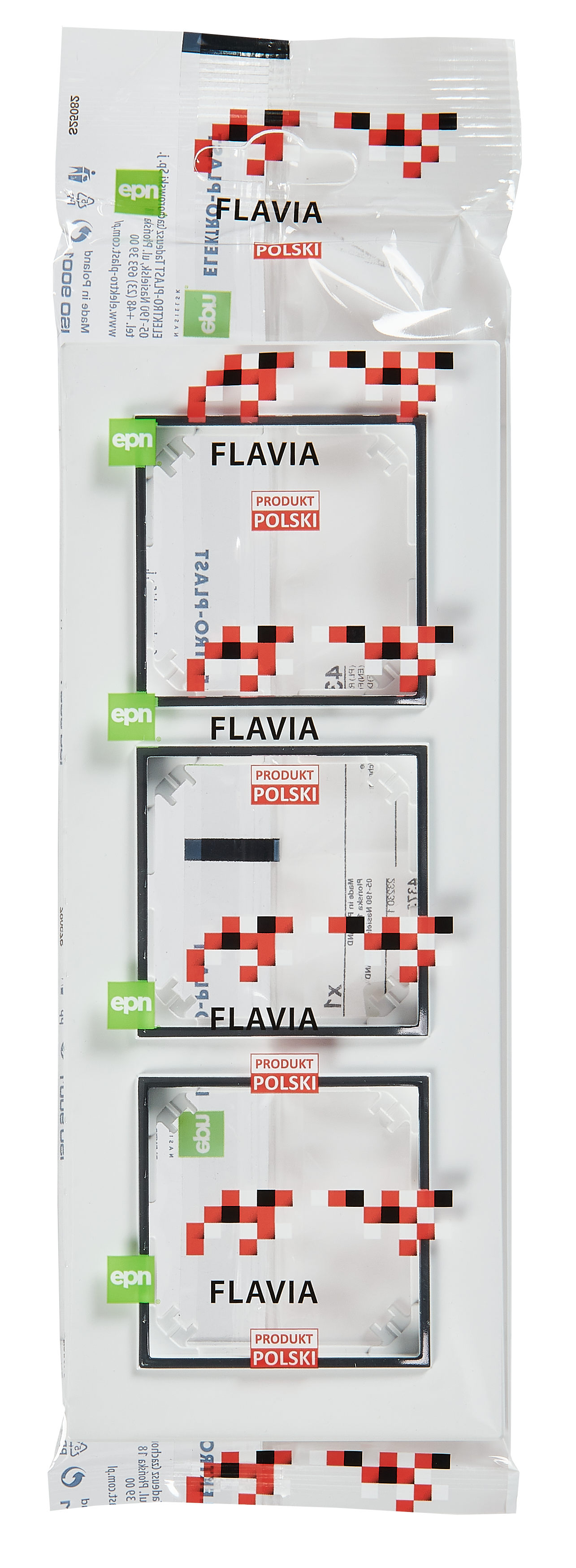 Ramka potrójna Biały/chrom FLAVIA ELEKTRO-PLAST - 2
