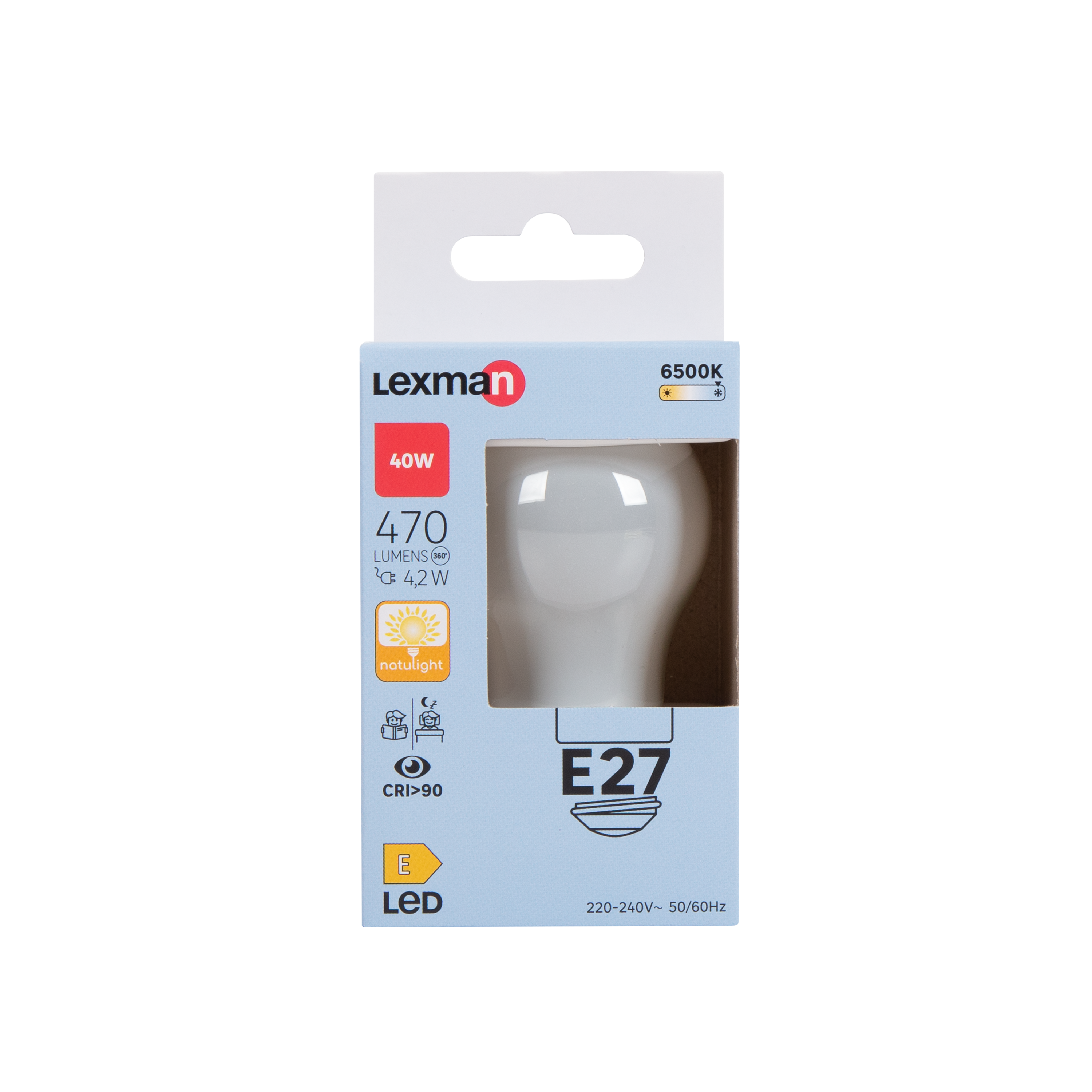 Lâmpada natulight G45 E27 470lm 6500K Lexman - 4