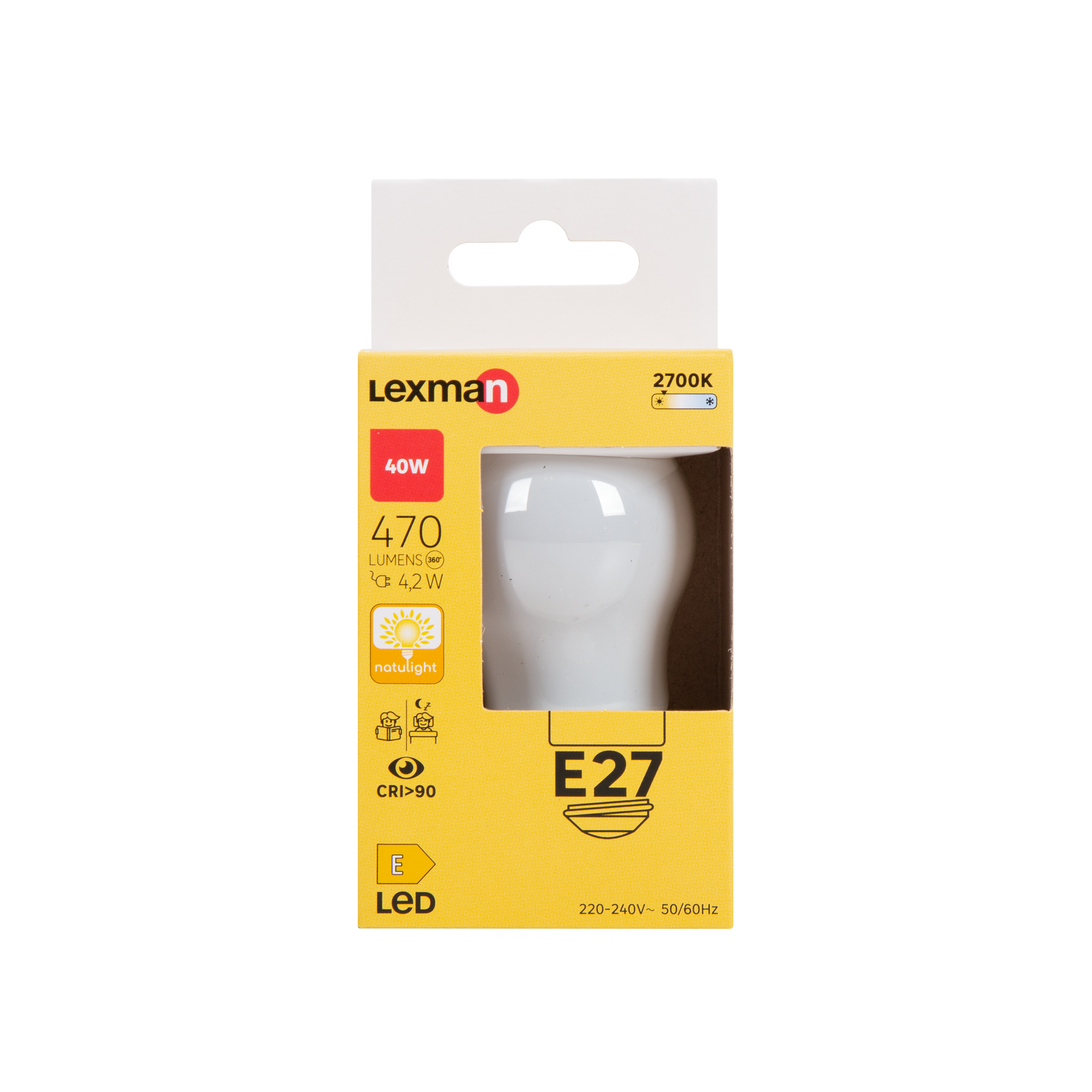 Lâmpada natulight G45 E27 470lm 2700K Lexman - 3