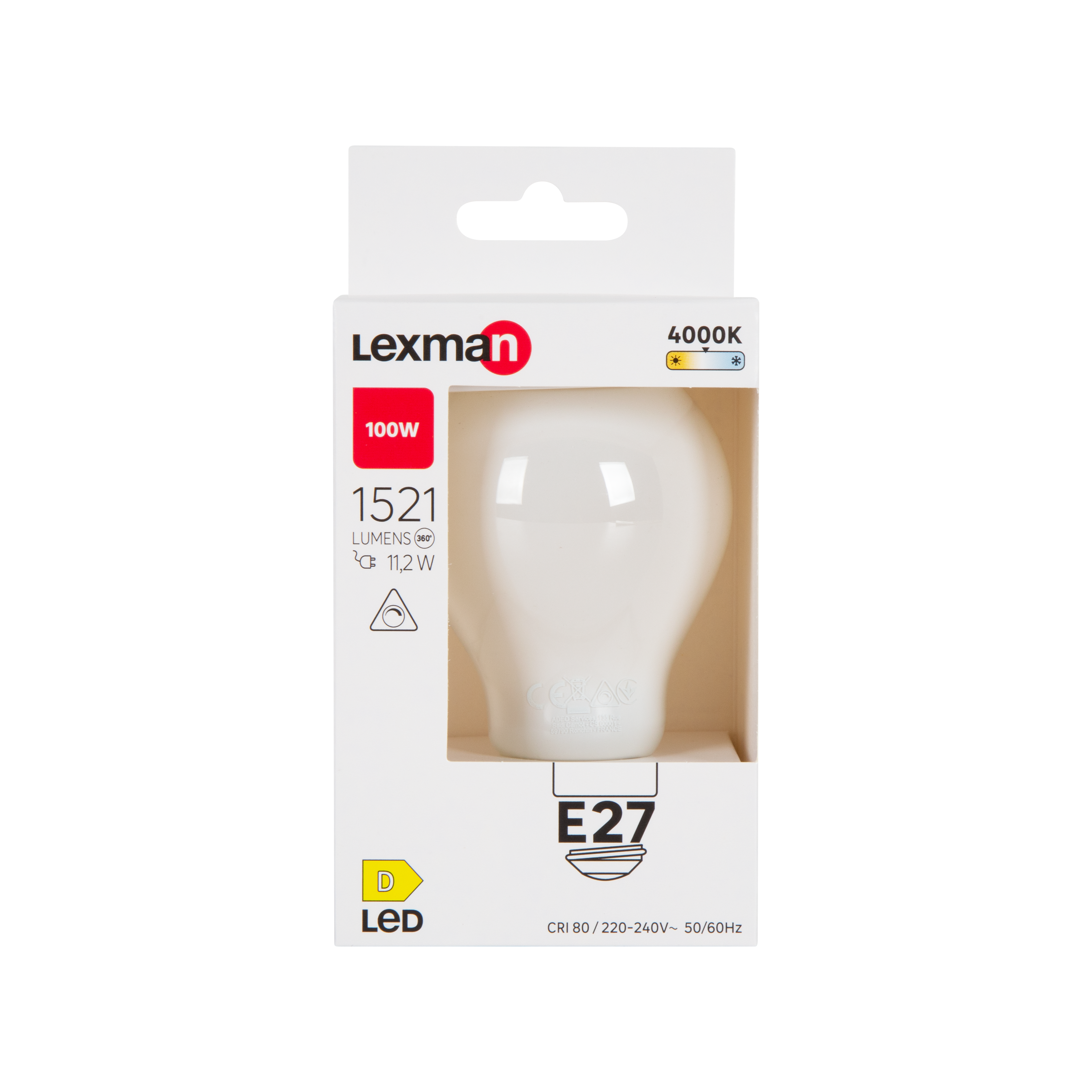 Lâmpada LED E27 opaco 1521lm luz branco neutro 4000k intensidade regulável Lexman - 5