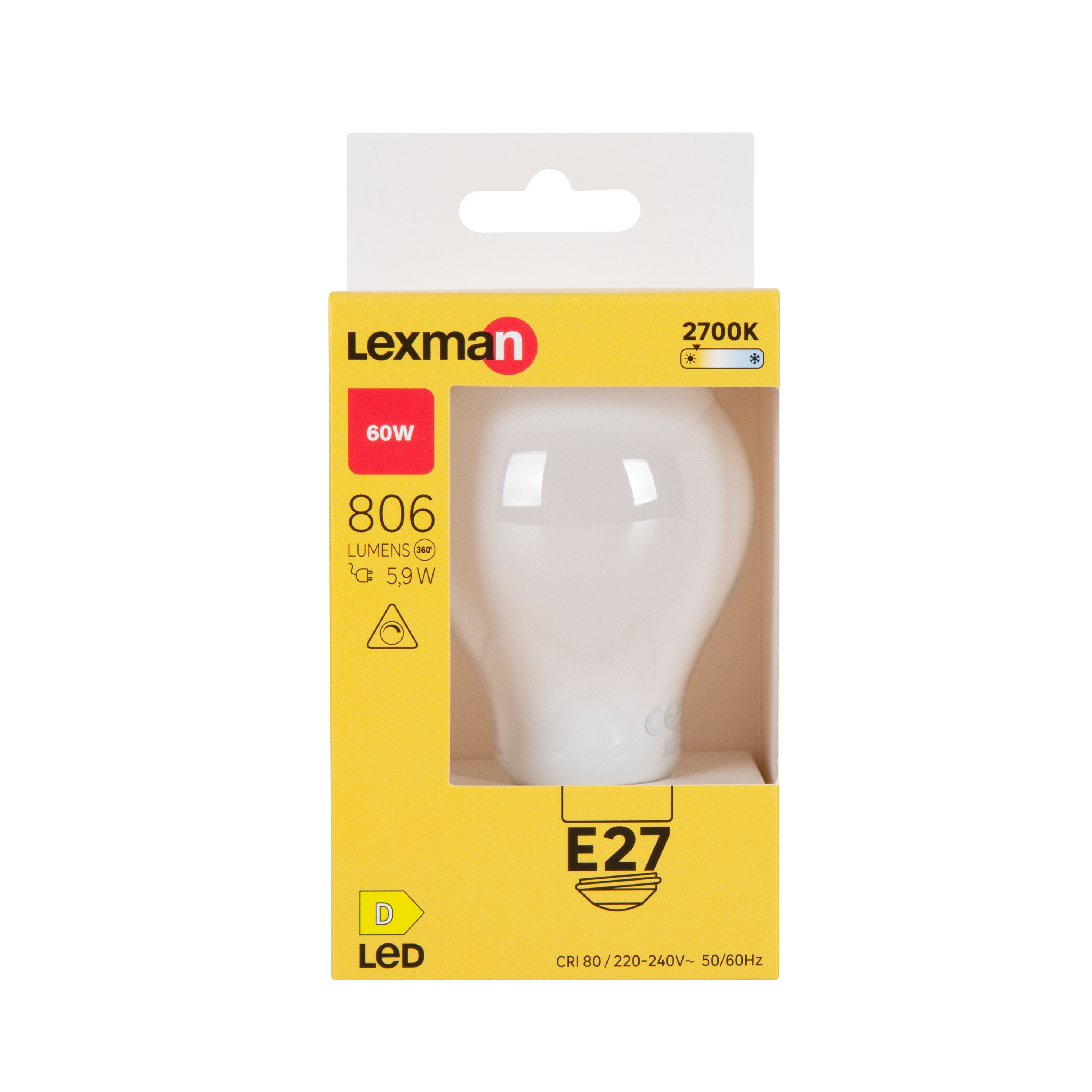 Żarówka LED E27 5,9 W 806 lm Ciepła biel Lexman - 5