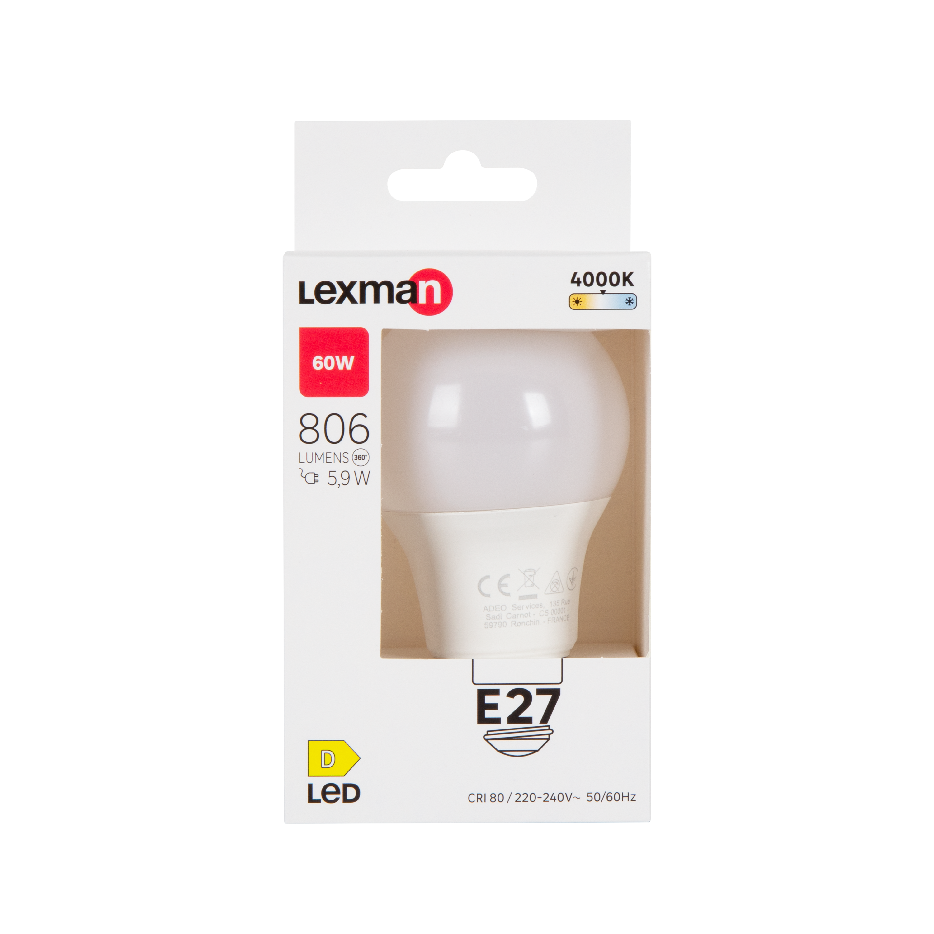 Lâmpada LED A60 E27 806 lm 4000 k 240D Lexman - 7