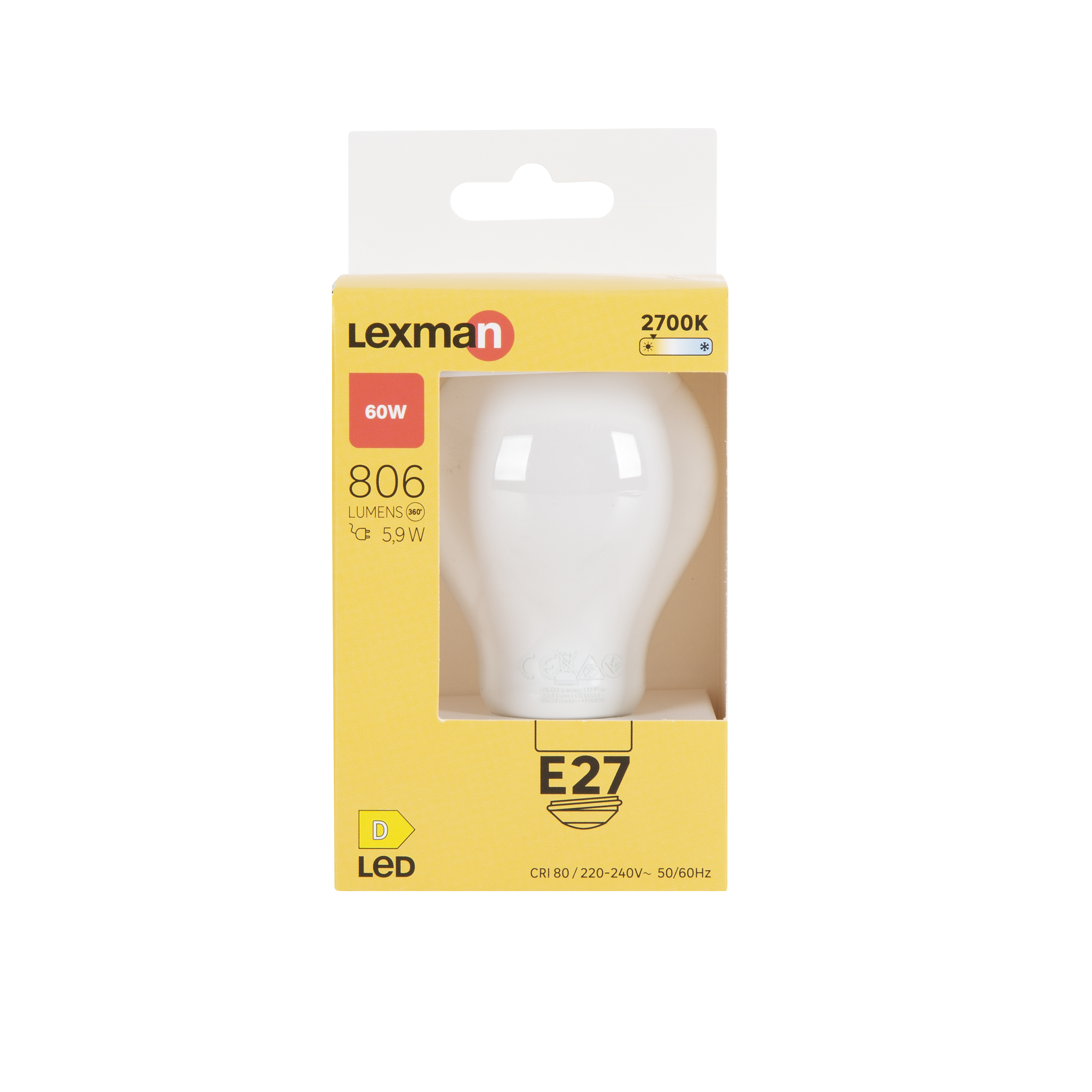 Żarówka LED E27 5,9 W 806 lm Ciepła biel Lexman - 7