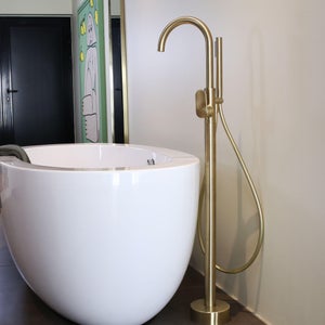 Mitigeur mécanique de baignoire ESSEBAGNO Charme Or brossé