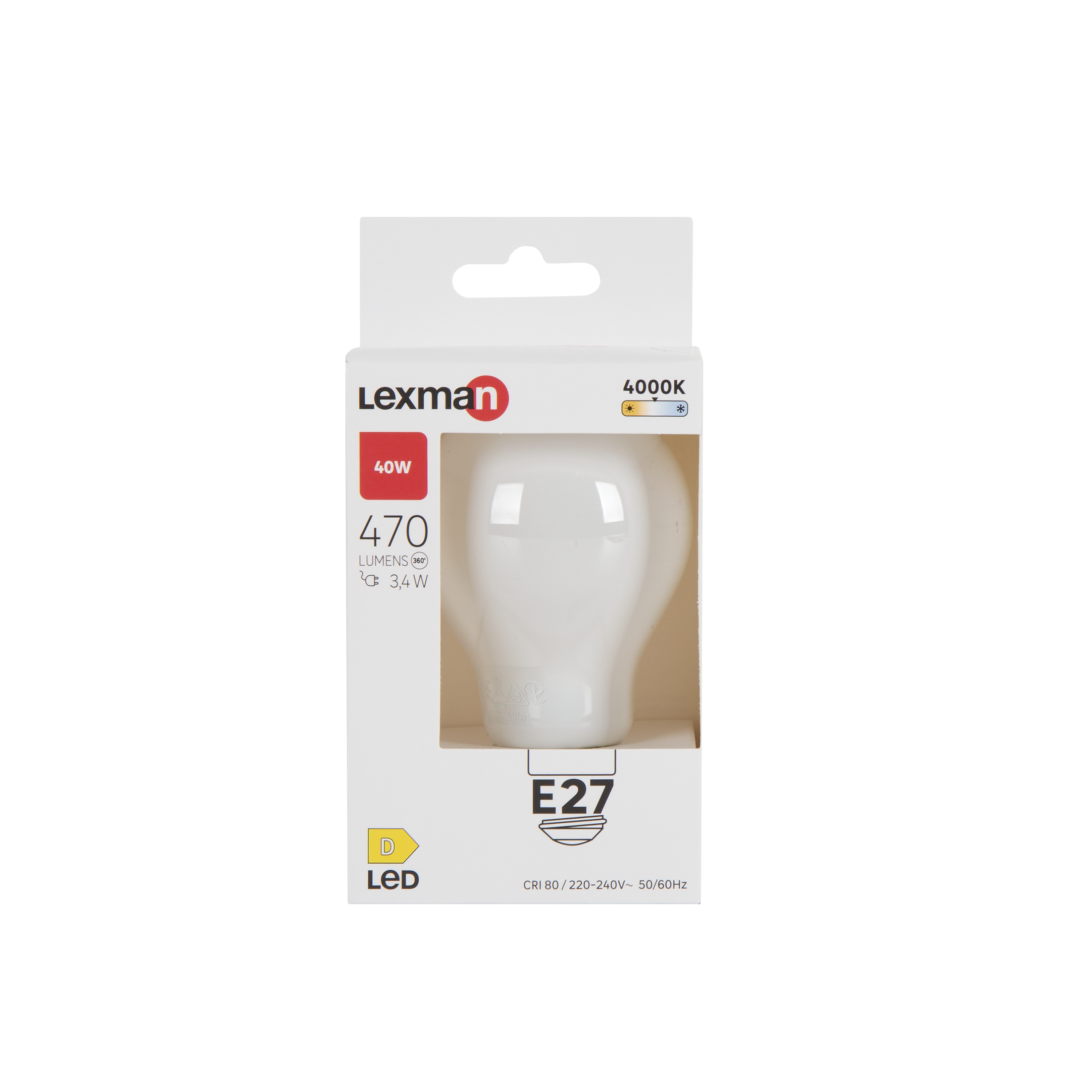 Żarówka LED E27 3,4 W 470 lm Neutralna biel Lexman - 8