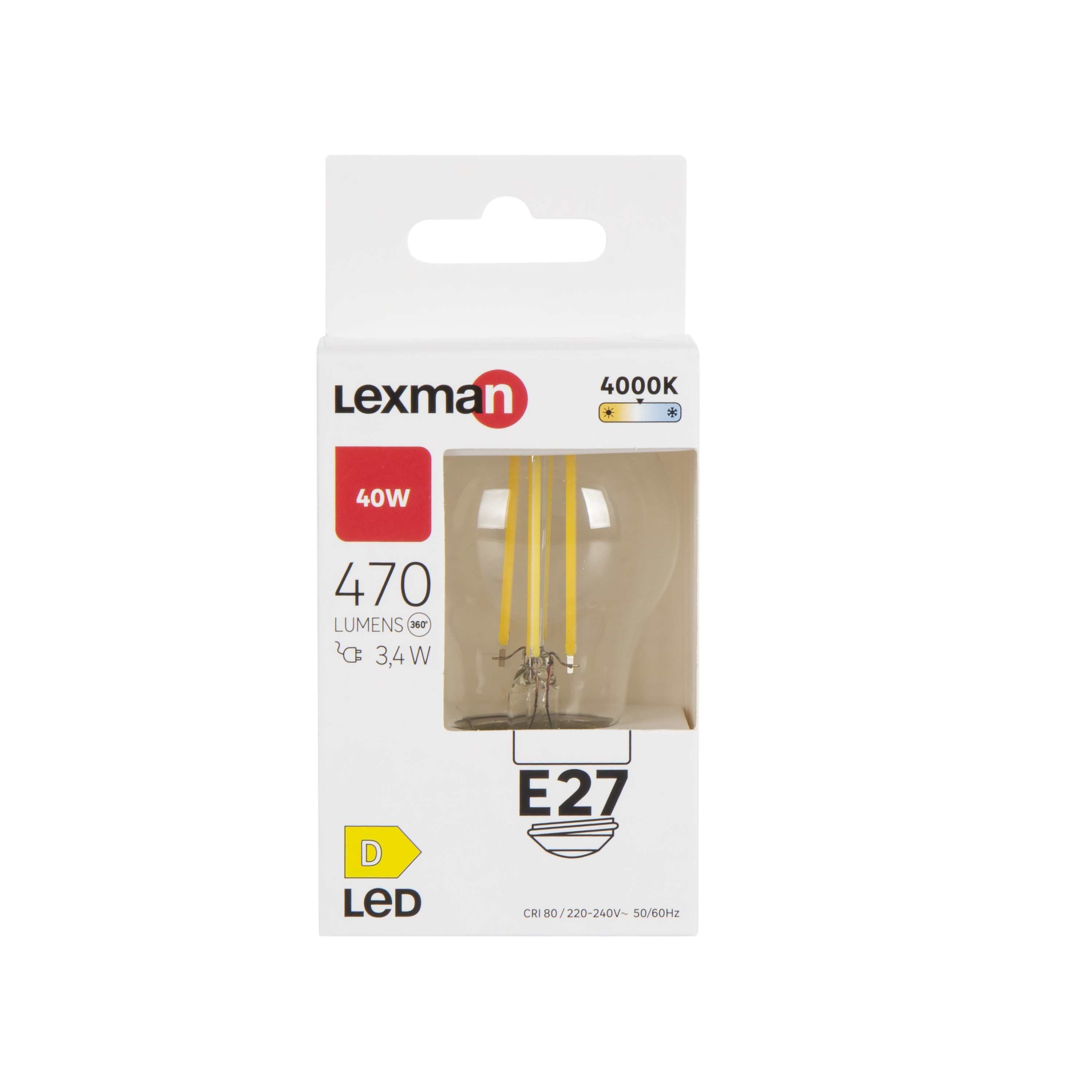 Żarówka LED E27 3,4 W 470 lm Neutralna biel Lexman - 9