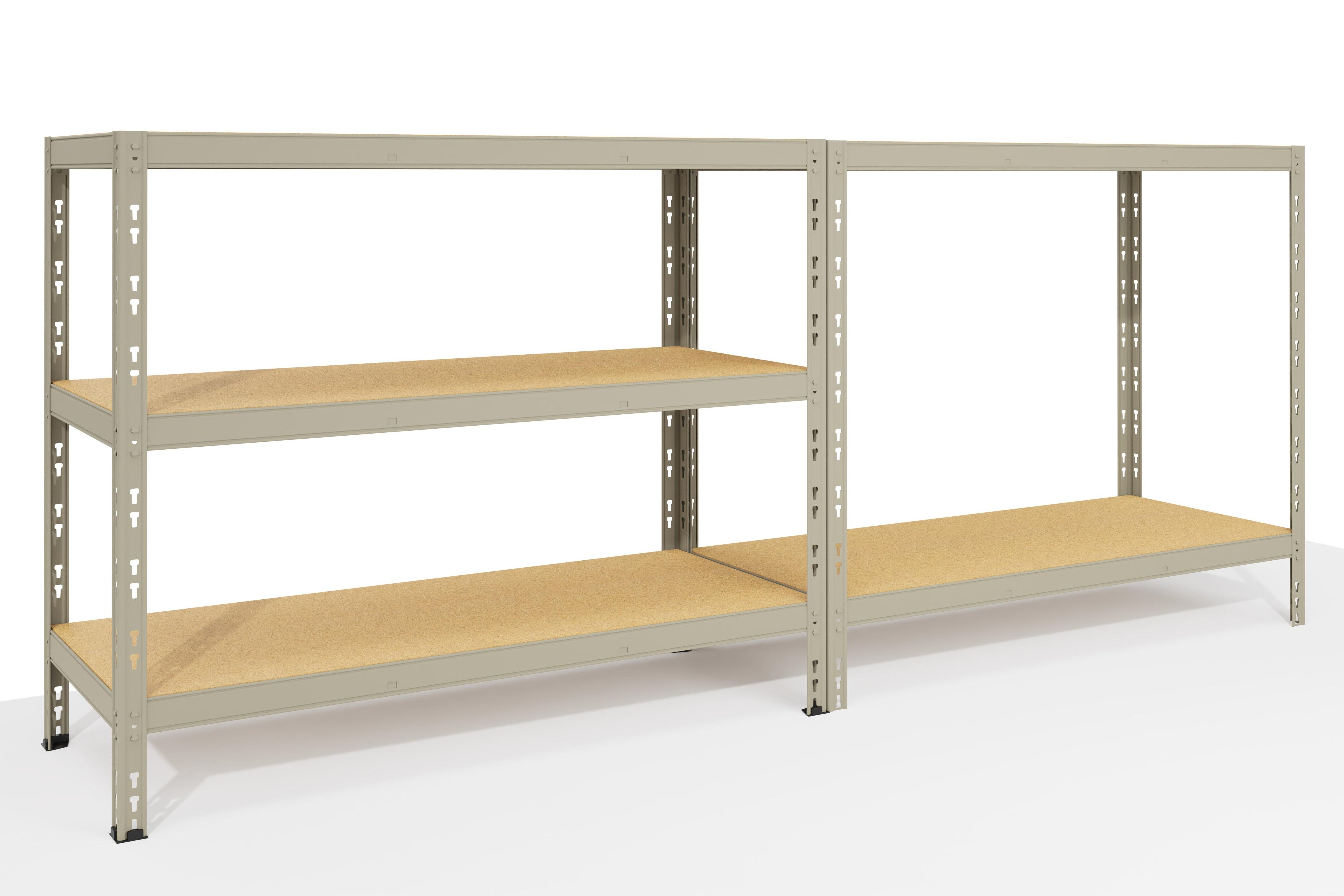 Scaffale in kit 5 ripiani L 119 x P 49 x H 200 cm grigio, portata per ripiano 300 kg - 4