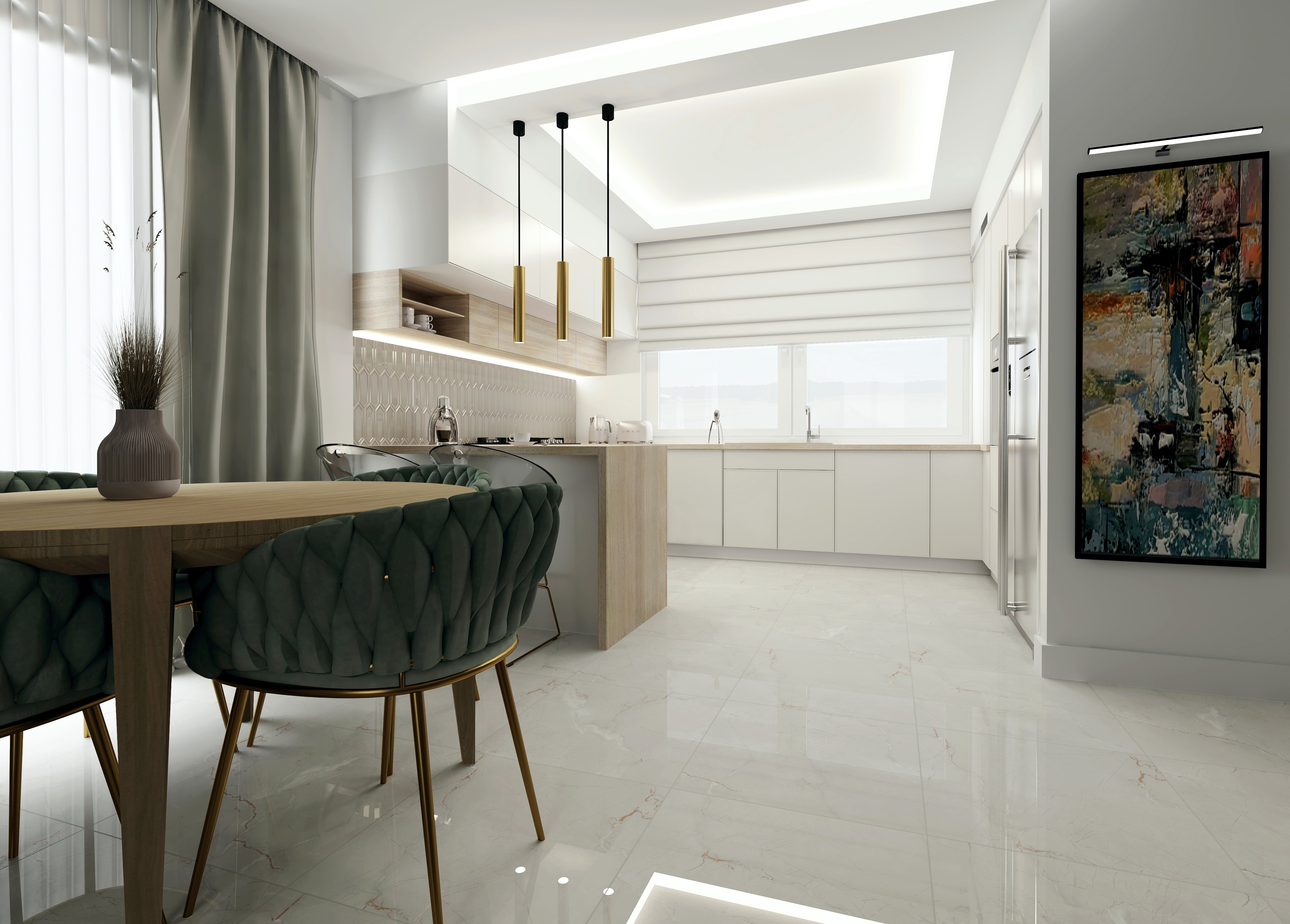 Gres szkliwiony Amarilo Bianco 60x60 Egen - 2