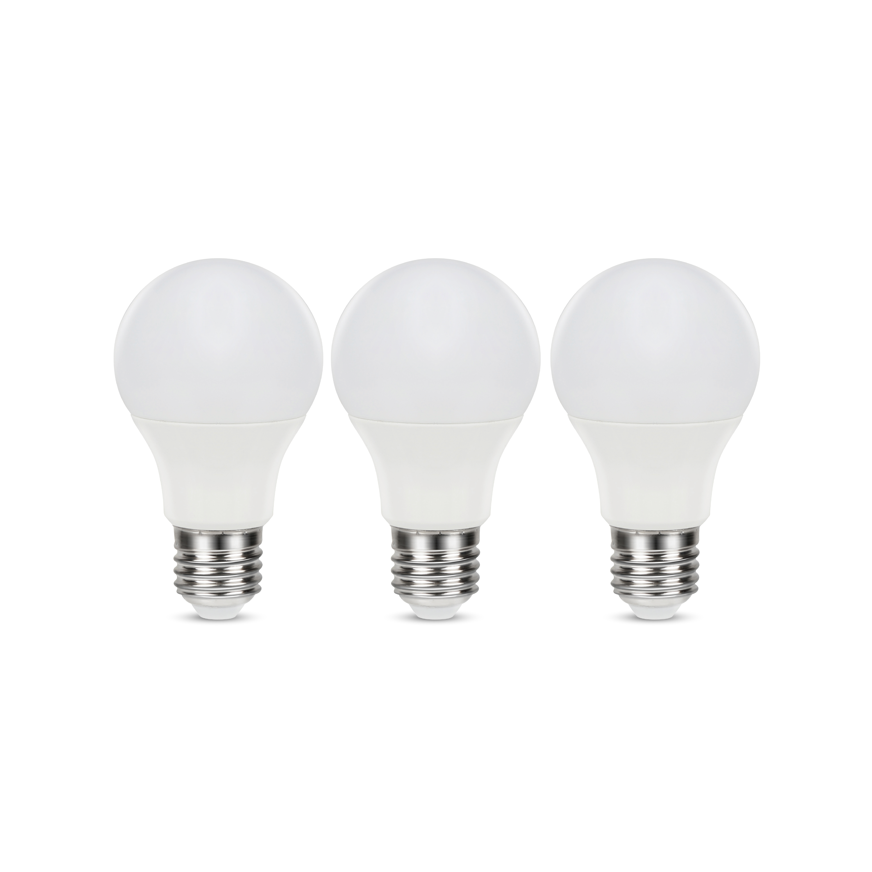 Lot de 3 ampoules led, plastique, E27, 806lm = 60W, blanc neutre, LEXMAN - 3